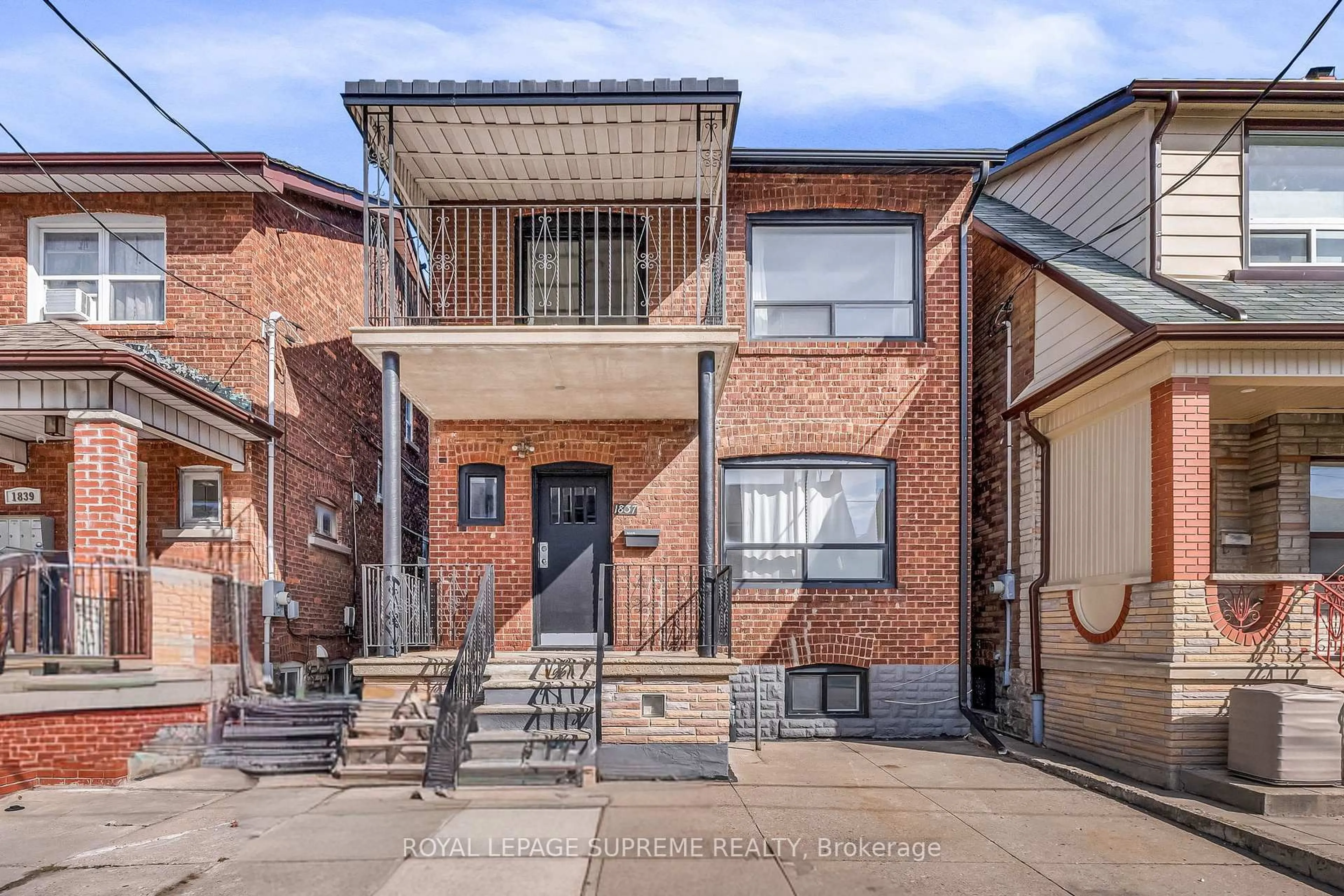 Home with brick exterior material, street for 1837 Dufferin St, Toronto Ontario M6E 3P5