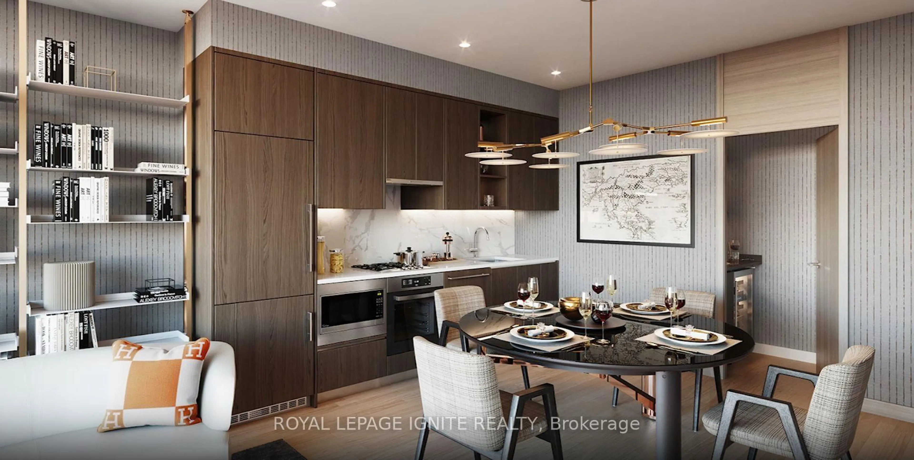 Open concept kitchen, wood/laminate floor for 1001 Sheppard Ave #911, Toronto Ontario M2K 1C2