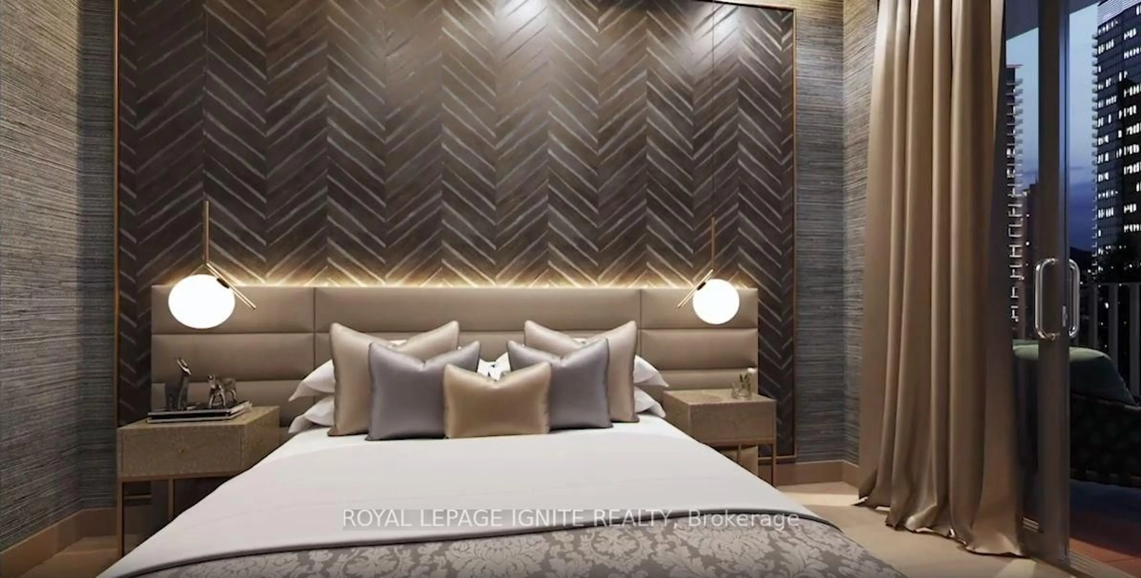 Bedroom with bed, unknown for 1001 Sheppard Ave #911, Toronto Ontario M2K 1C2