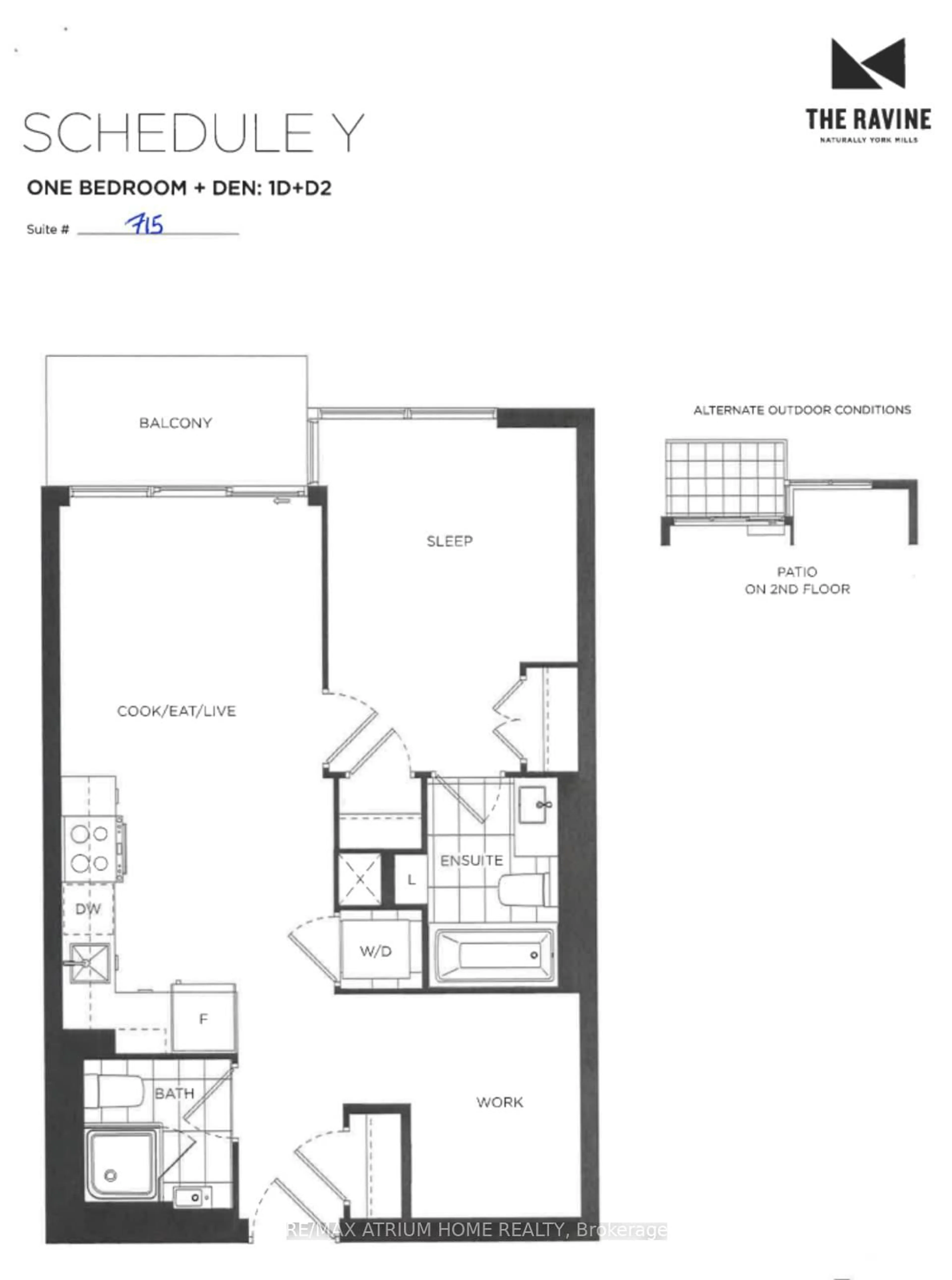 Floor plan for 10 Deerlick Crt #713, Toronto Ontario M3A 0A7