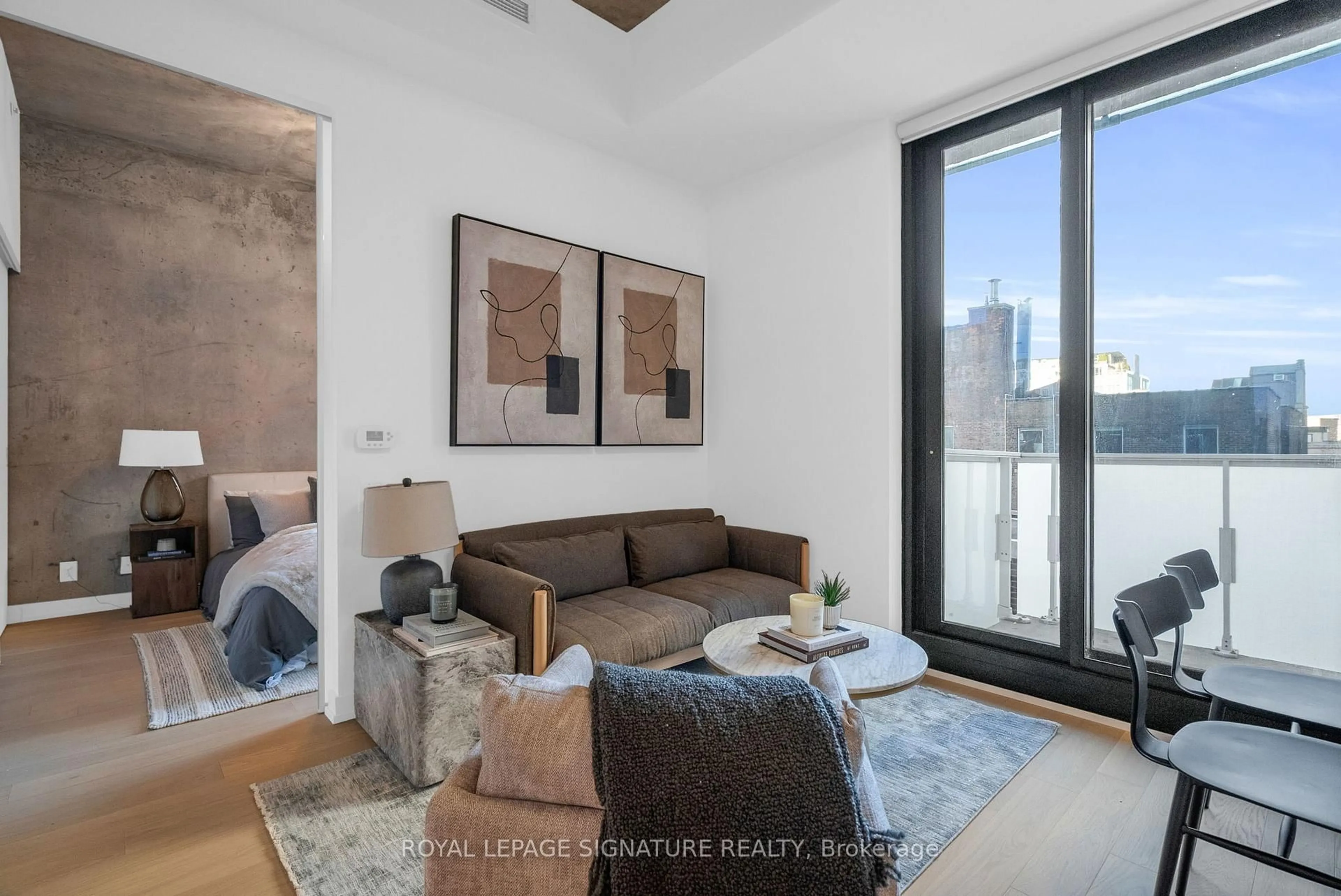 Living room with furniture, unknown for 11 Charlotte St #606, Toronto Ontario M5V 0M6