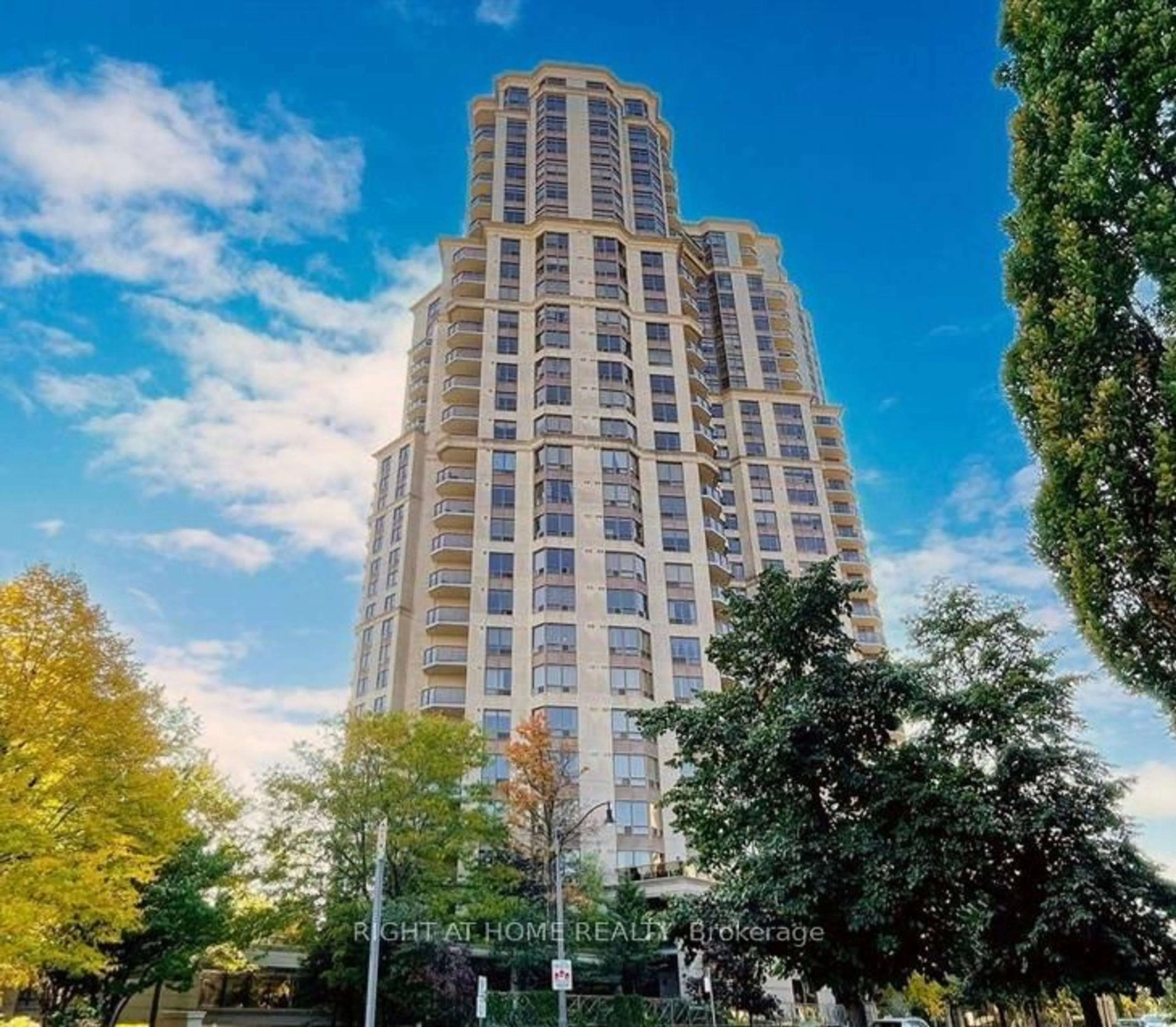 A pic from outside/outdoor area/front of a property/back of a property/a pic from drone, building for 78 Harrison Garden Blvd #701, Toronto Ontario M2N 7E2