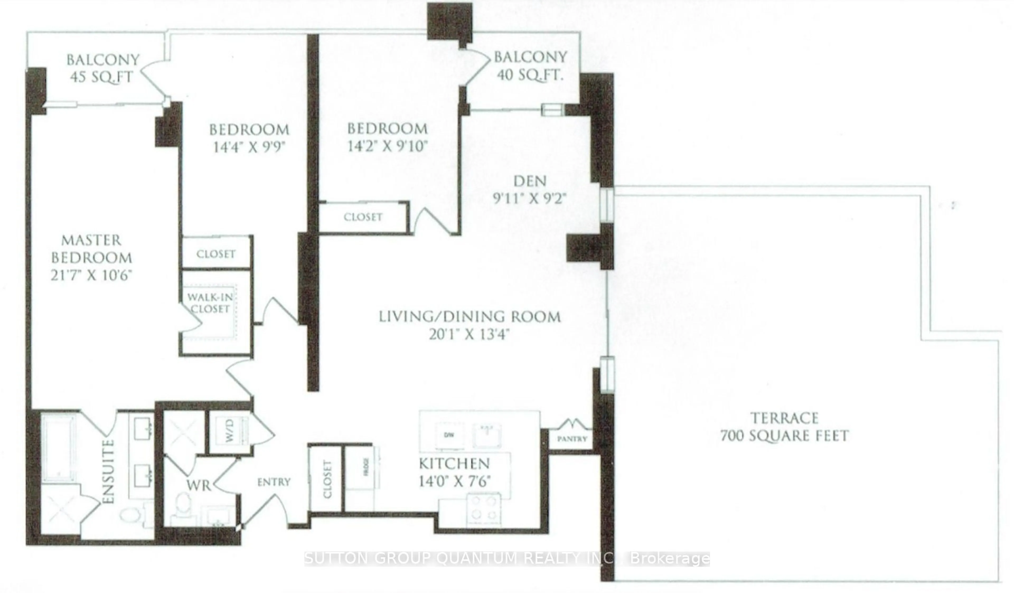 Floor plan for 400 Adelaide St #LPH 03, Toronto Ontario M5A 4S3