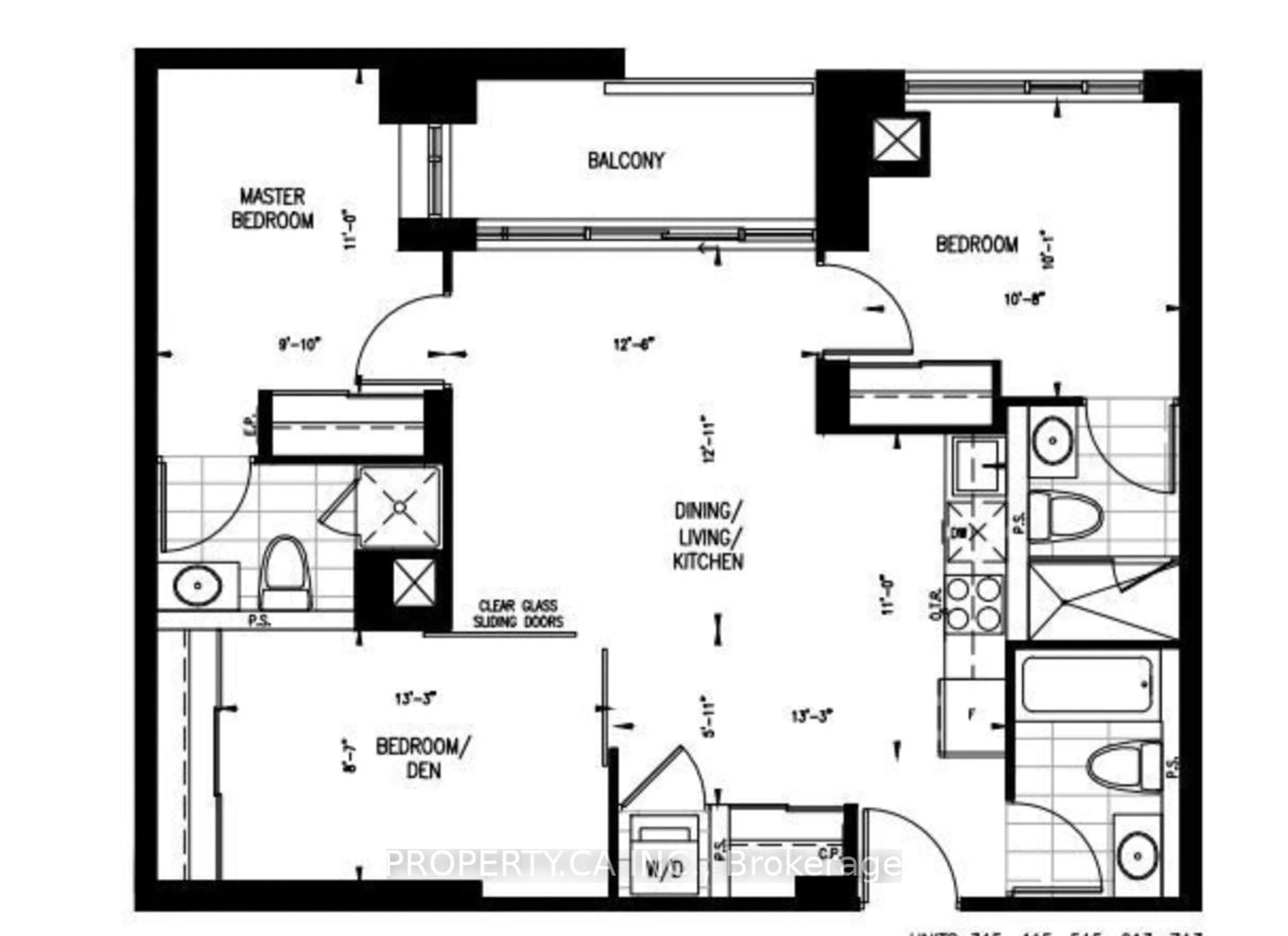 Floor plan for 543 Richmond St #713, Toronto Ontario M5V 0W9