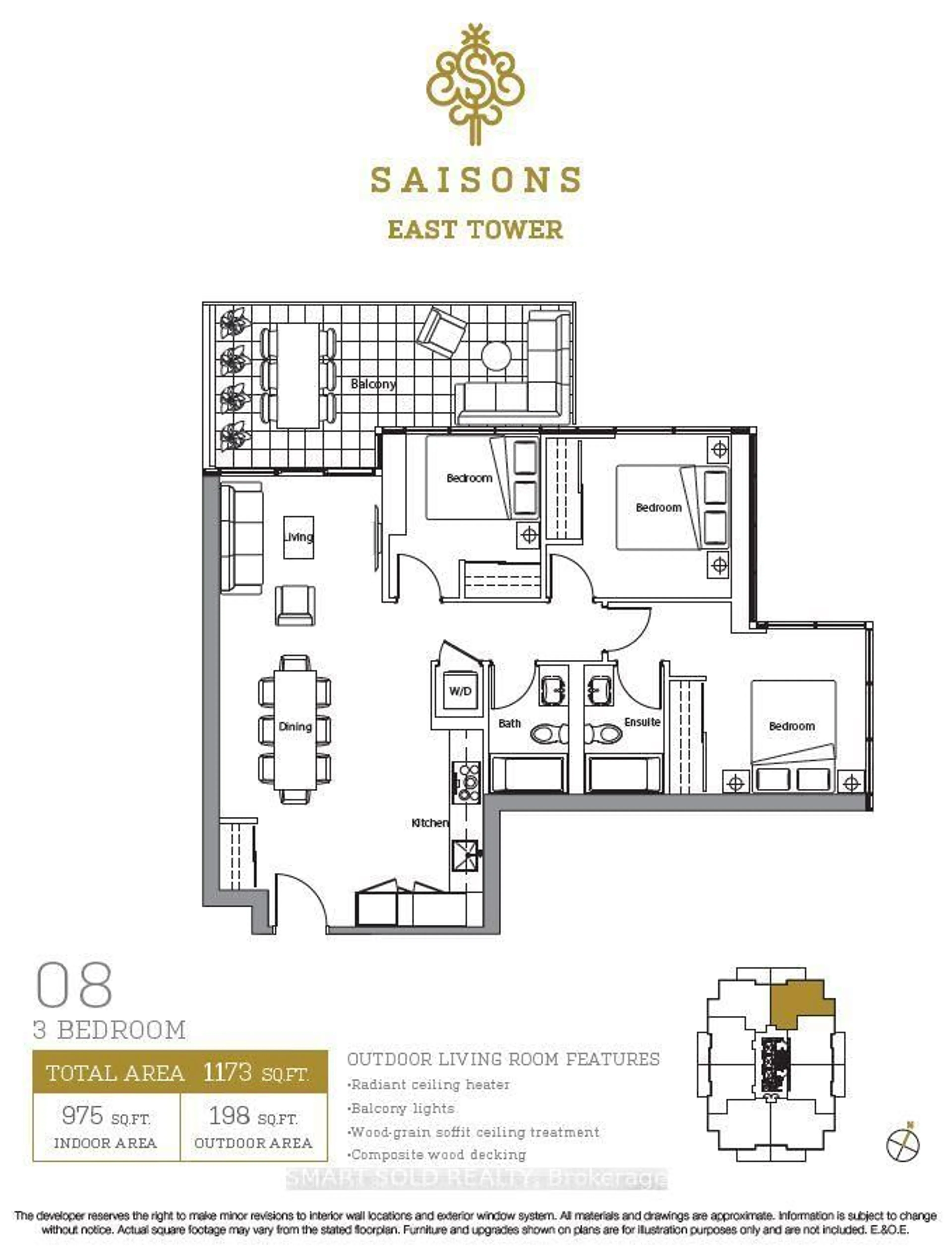 Floor plan for 27 McMahon Dr #3008, Toronto Ontario M2K 0J2
