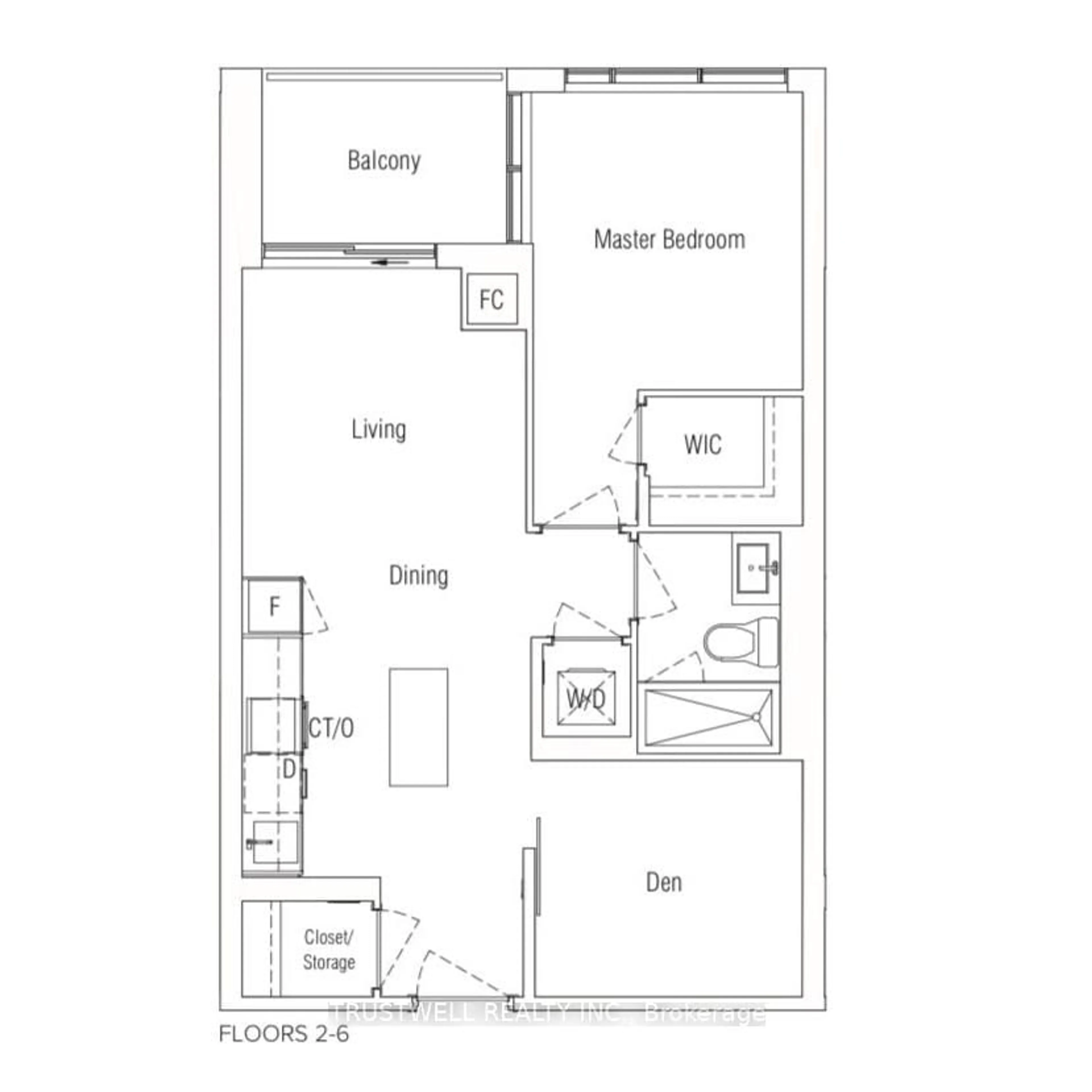 Floor plan for 6 Greenbriar Rd #503, Toronto Ontario M2K 0H6