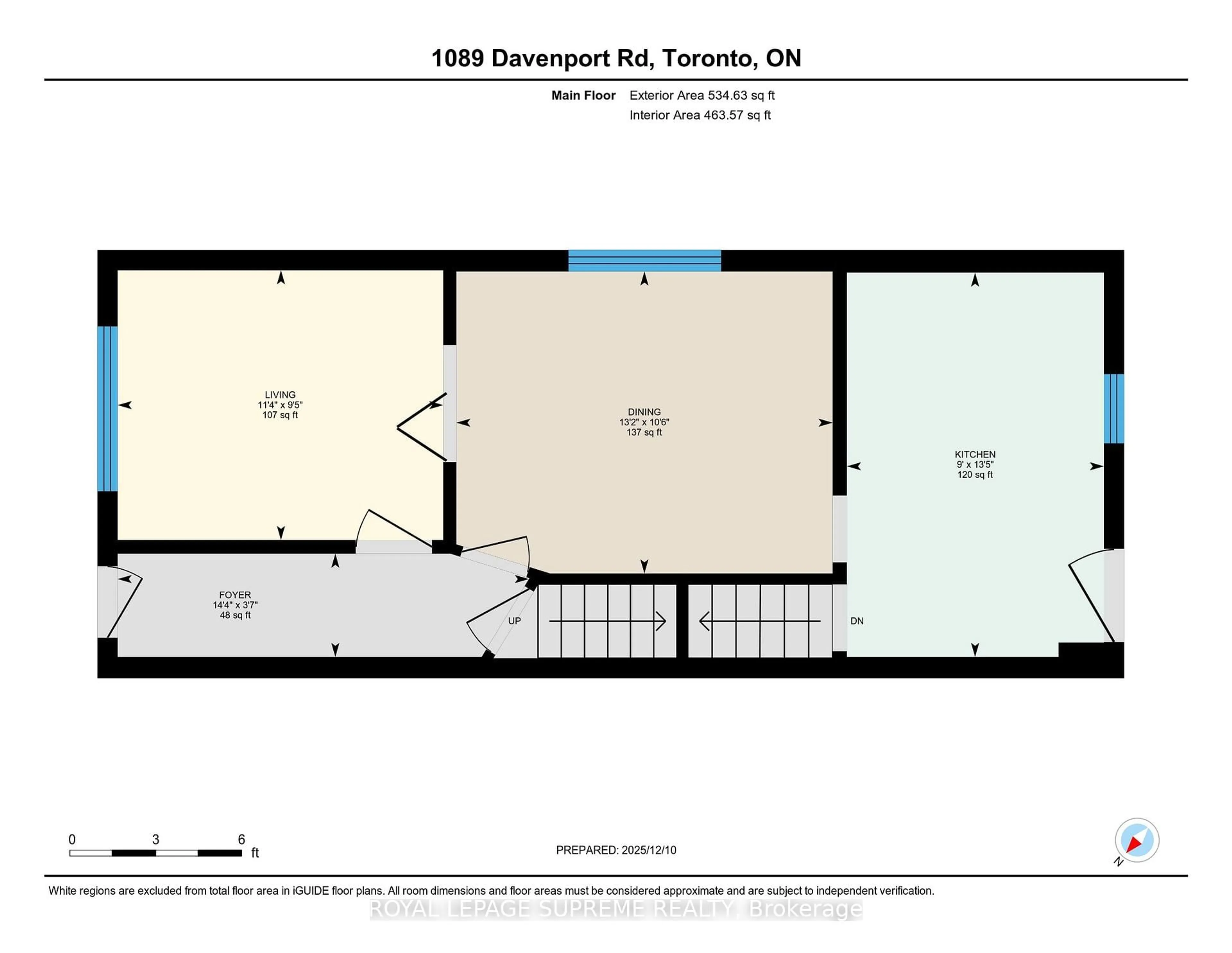 Floor plan for 1089 Davenport Rd, Toronto Ontario M6G 2C3