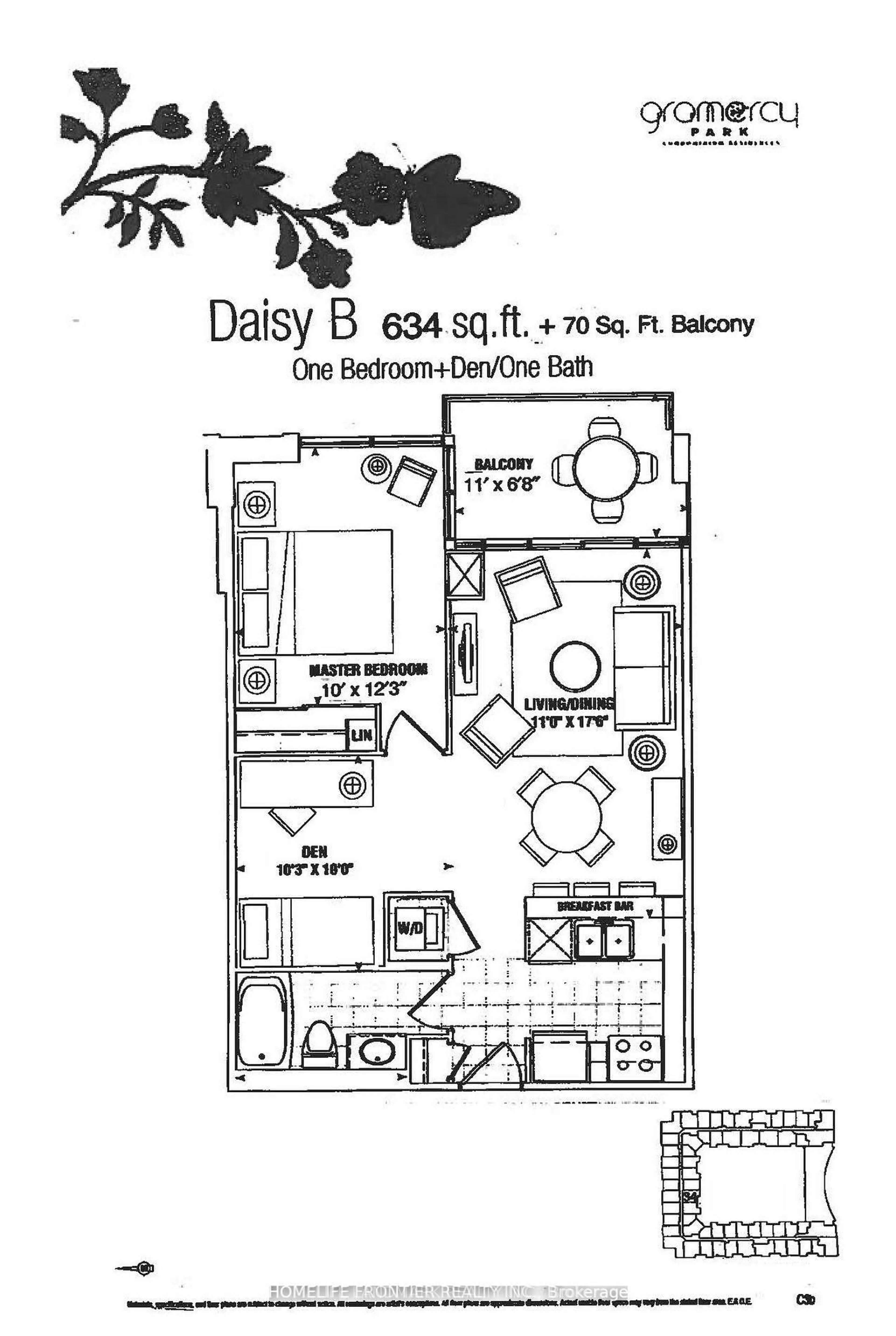 Floor plan for 525 Wilson Ave #209, Toronto Ontario M3H 0A7