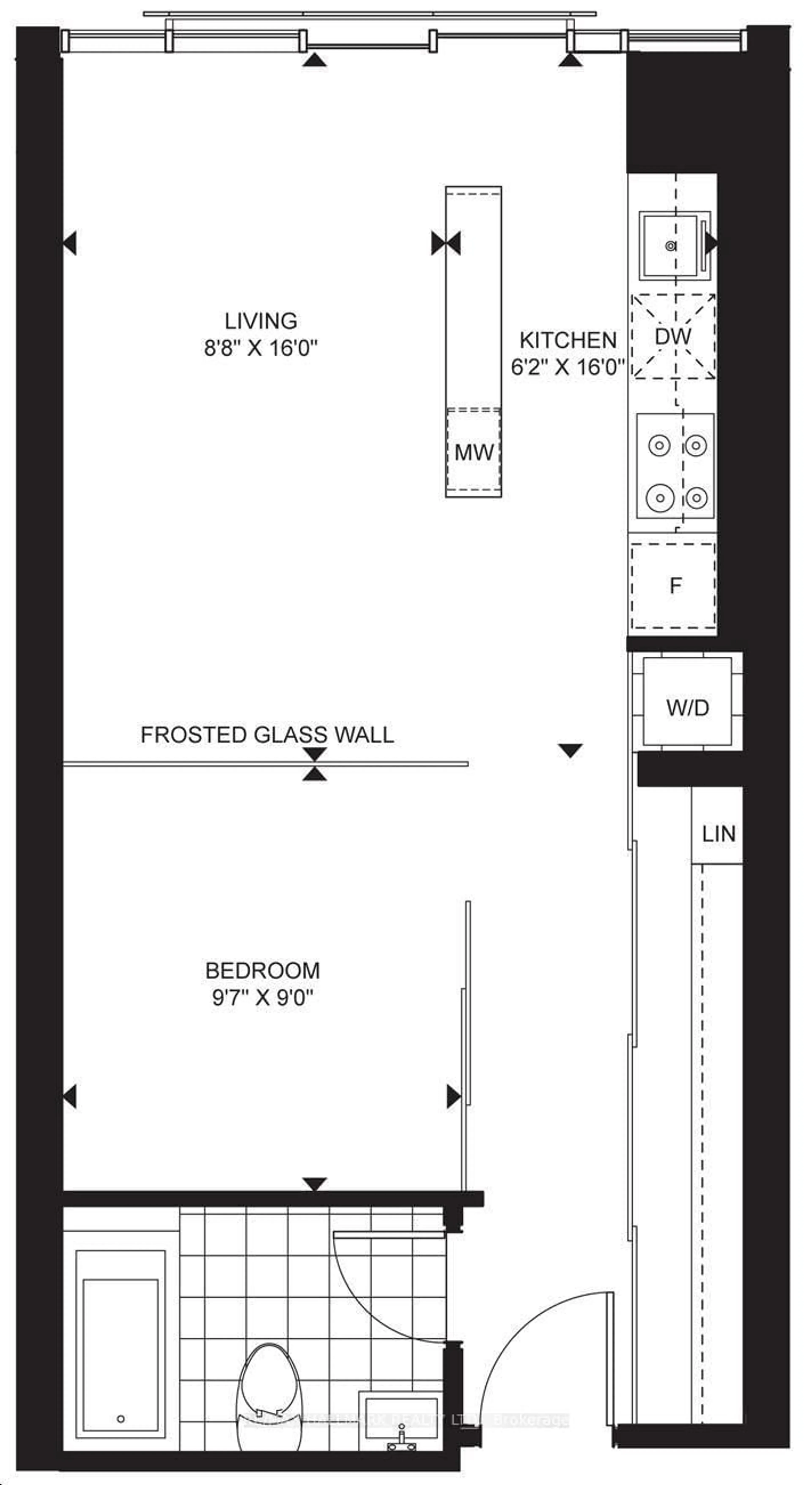 Floor plan for 426 University Ave #3109, Toronto Ontario M5G 1S9