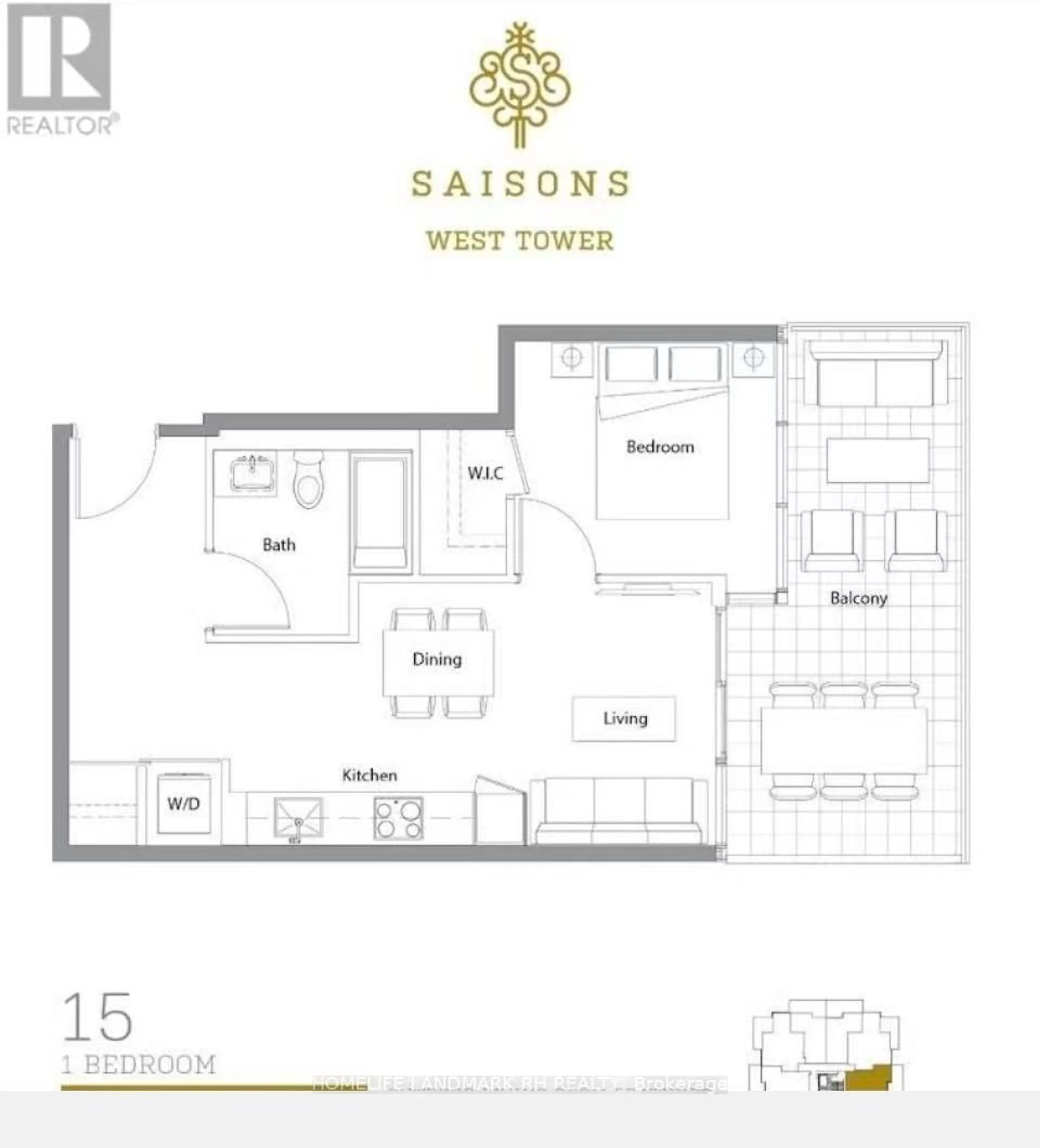 Floor plan for 25 McMahon Dr #915, Toronto Ontario M2K 0J1