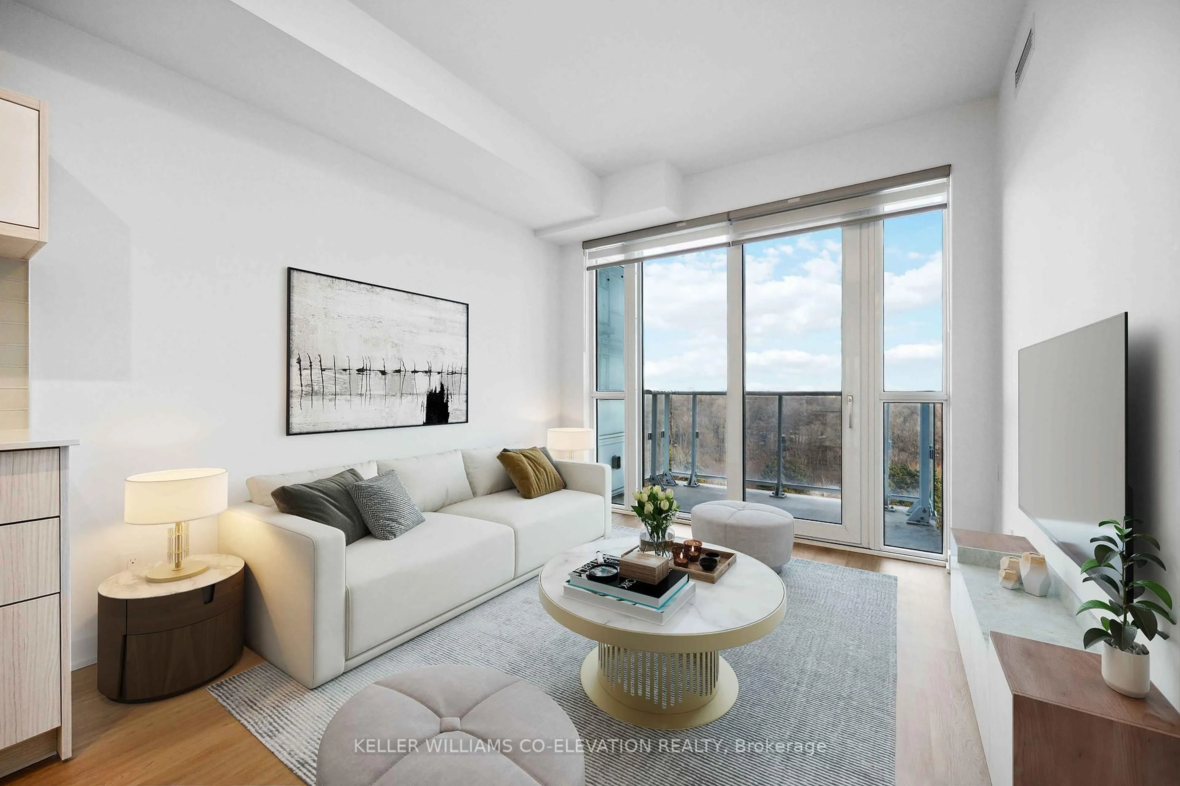 Living room with furniture, unknown for 10 Deerlick Crt #914, Toronto Ontario M3A 0A7