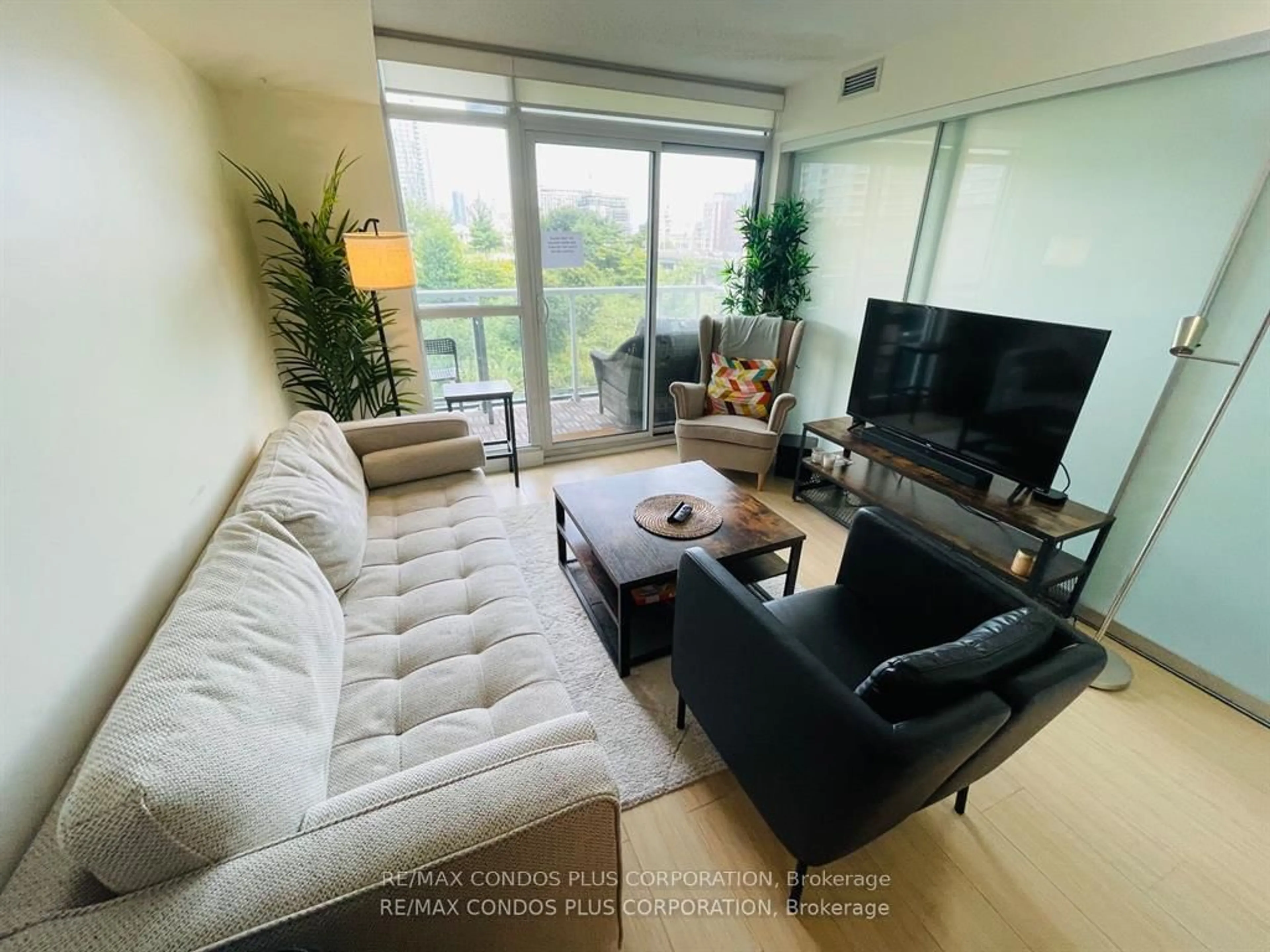 Living room with furniture, unknown for 75 Queens Wharf Rd #502, Toronto Ontario M5V 0J8