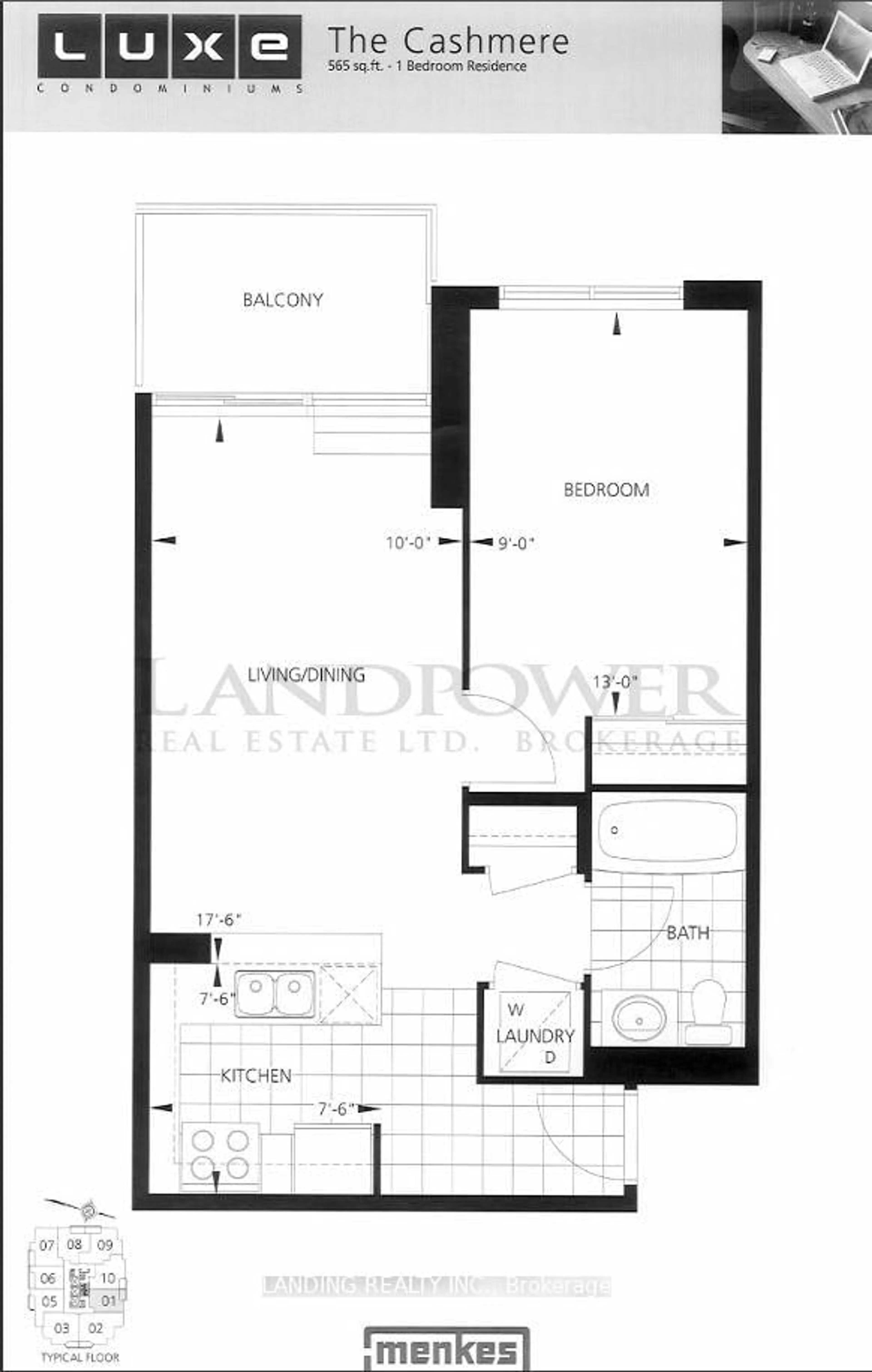 Floor plan for 5791 Yonge St #2101, Toronto Ontario M2M 0A8