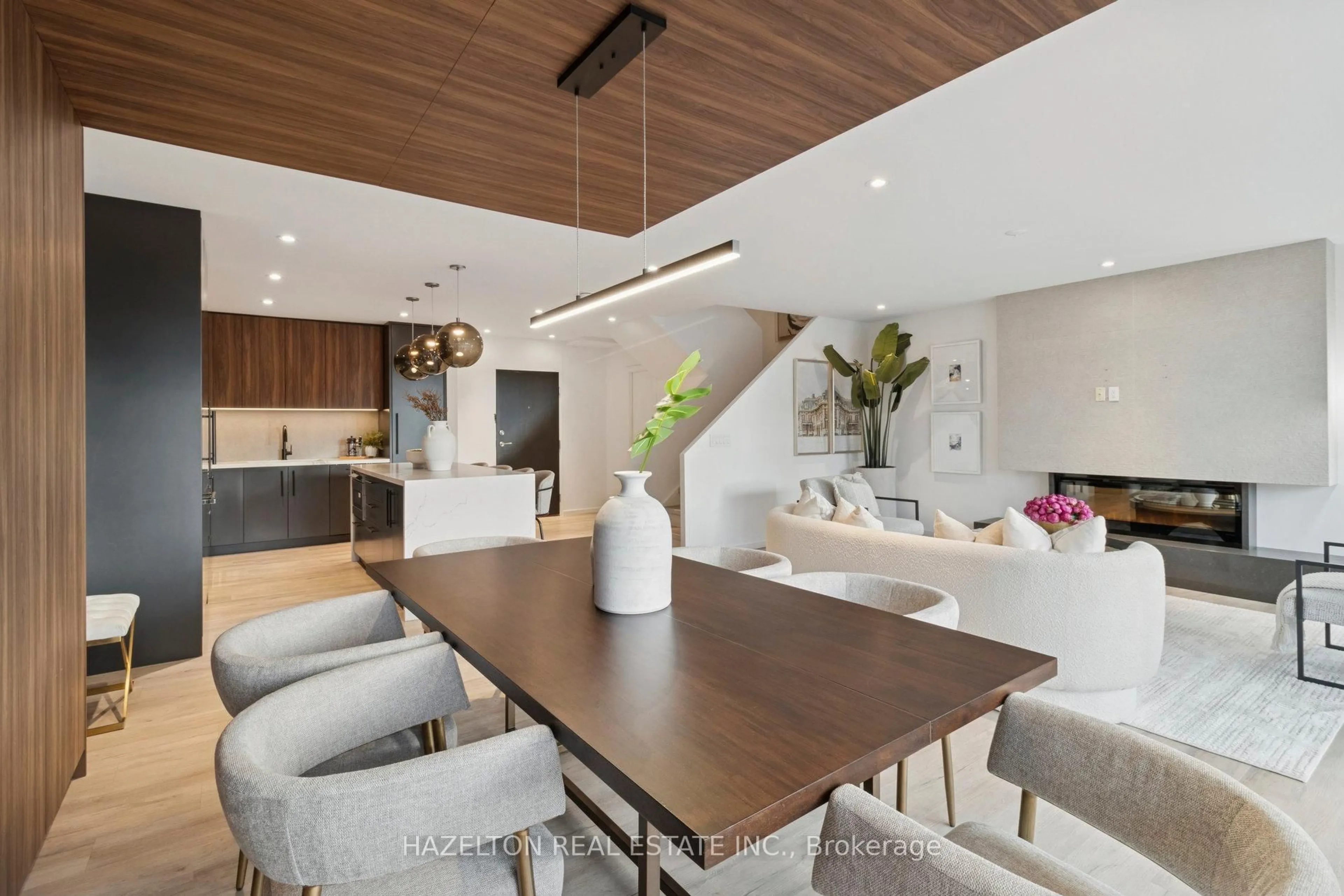 Contemporary kitchen, wood/laminate floor for 55A Avenue Rd #405, Toronto Ontario M5R 3L2