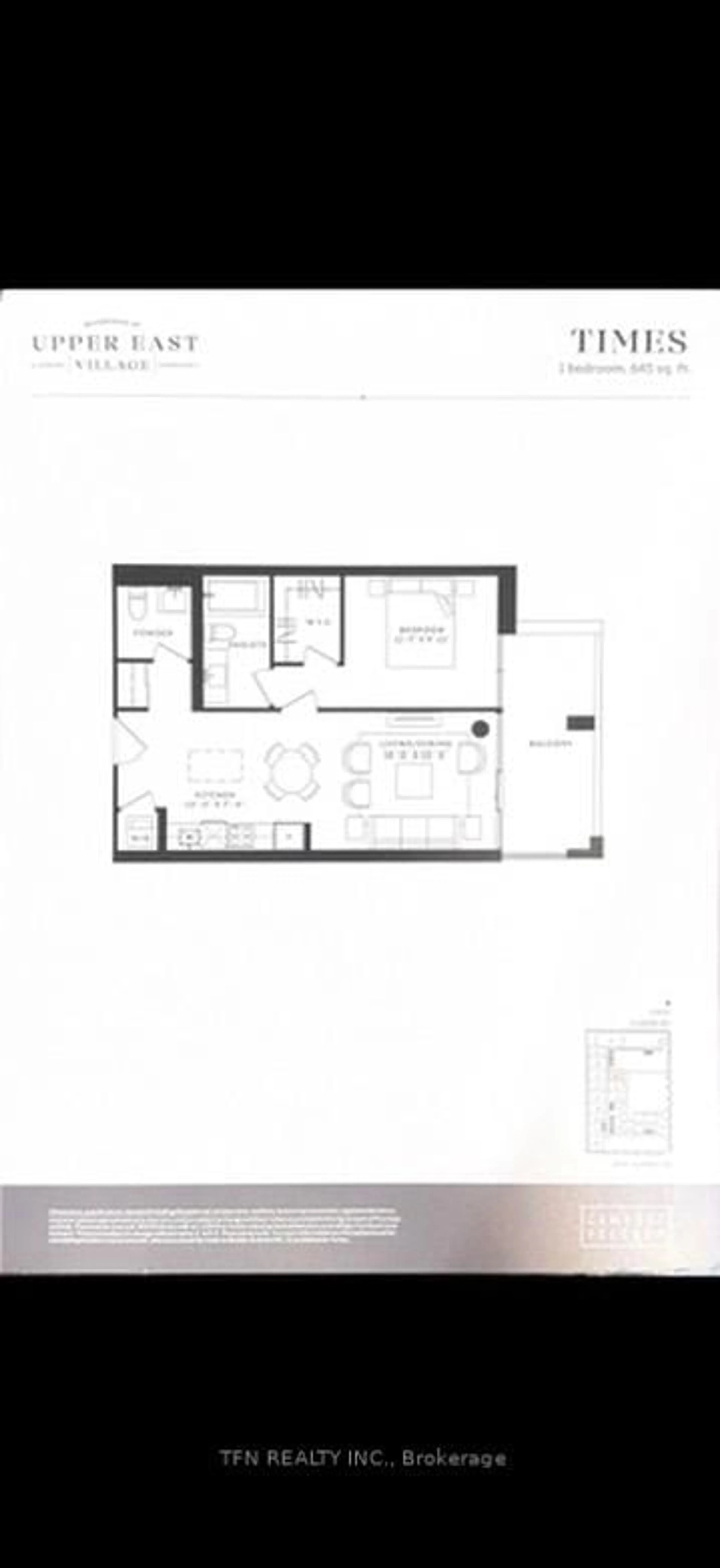 Floor plan for 33 Frederick Todd Way #216, Toronto Ontario M4G 0C9