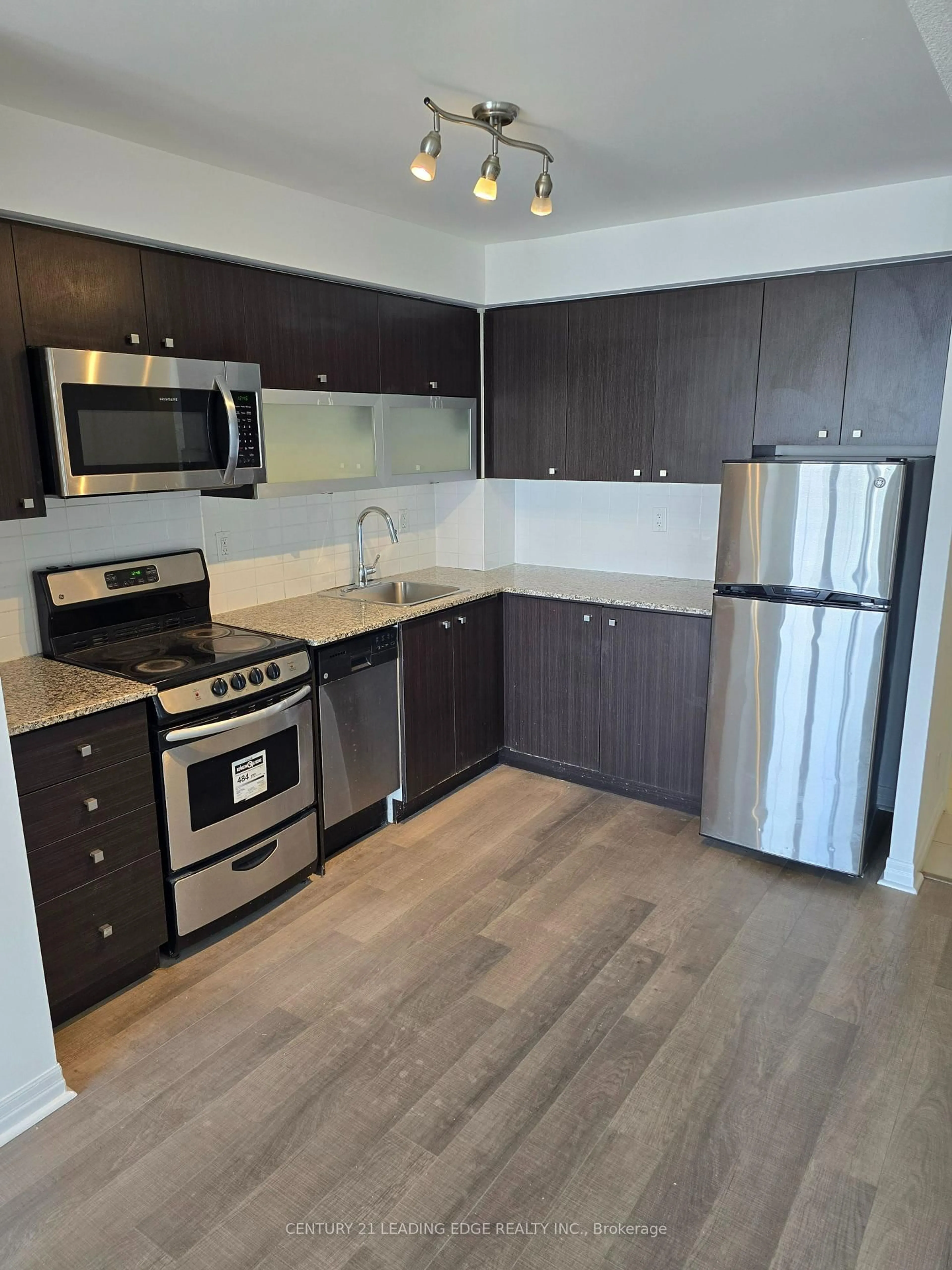 Standard kitchen, wood/laminate floor for 275 Yorkland Rd #2707, Toronto Ontario M2J 0B4