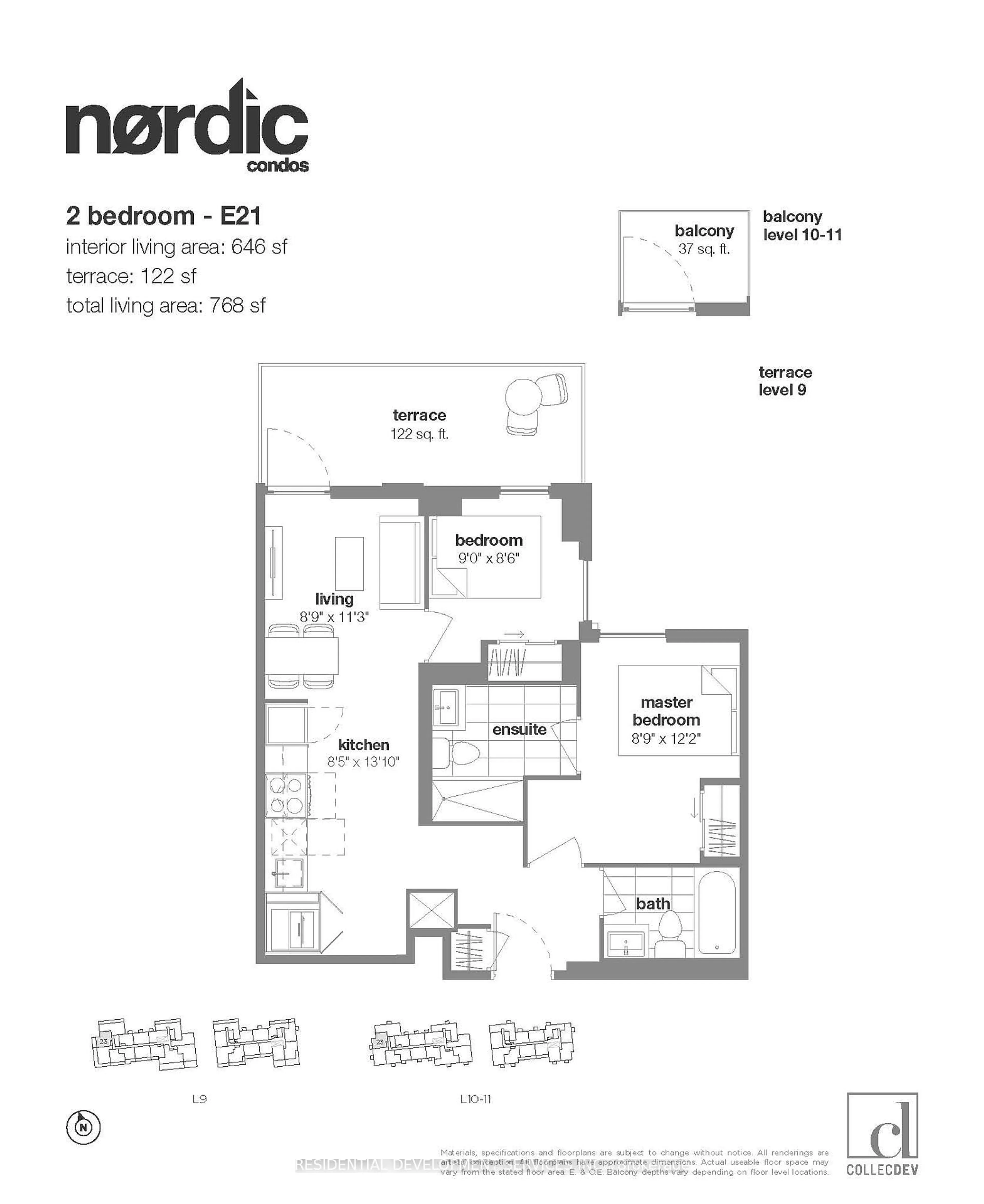 Floor plan for 500 Wilson Ave #923, Toronto Ontario M3H 5Y9