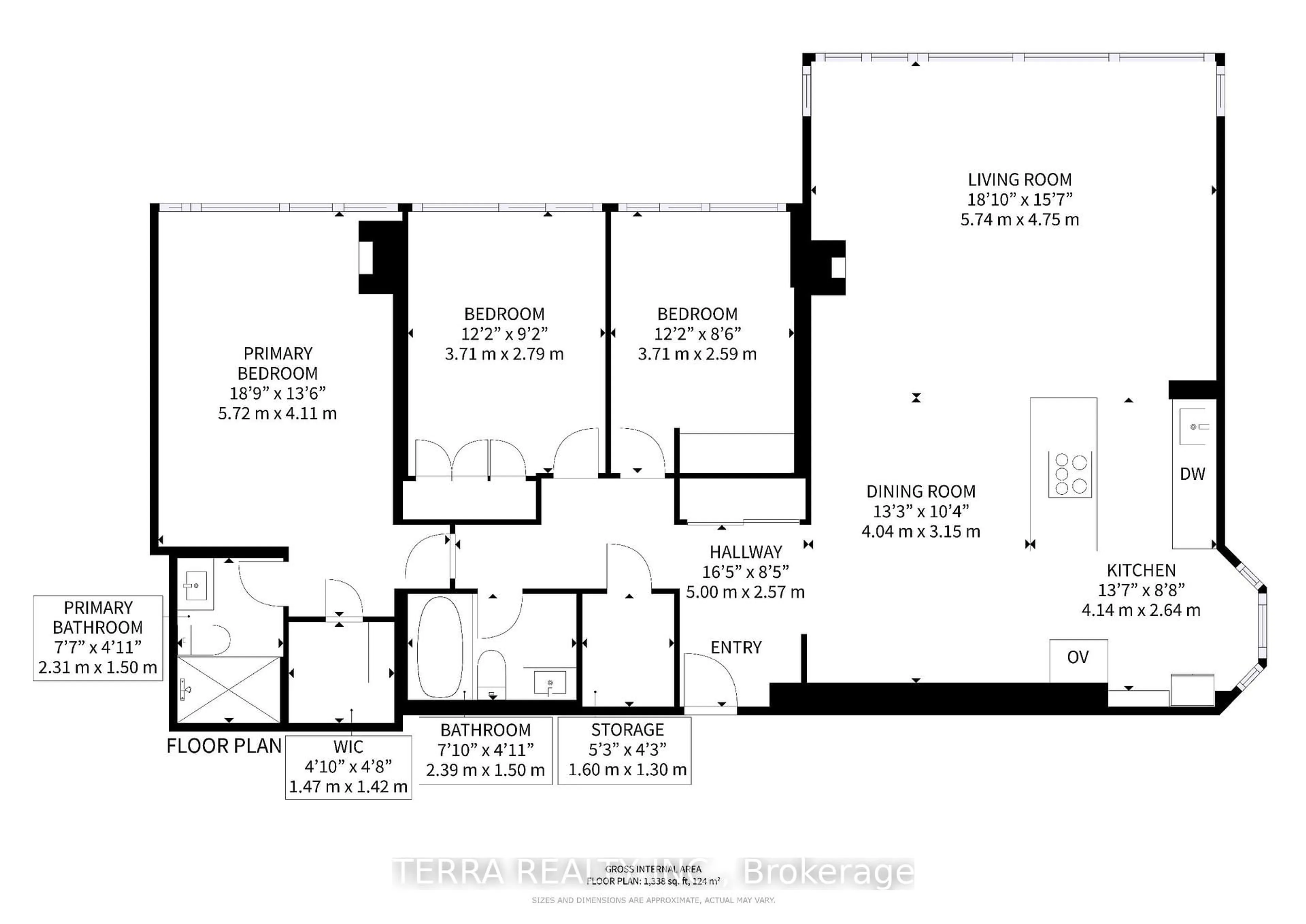 Floor plan for 80 Antibes Dr #2502, Toronto Ontario M2R 3N5