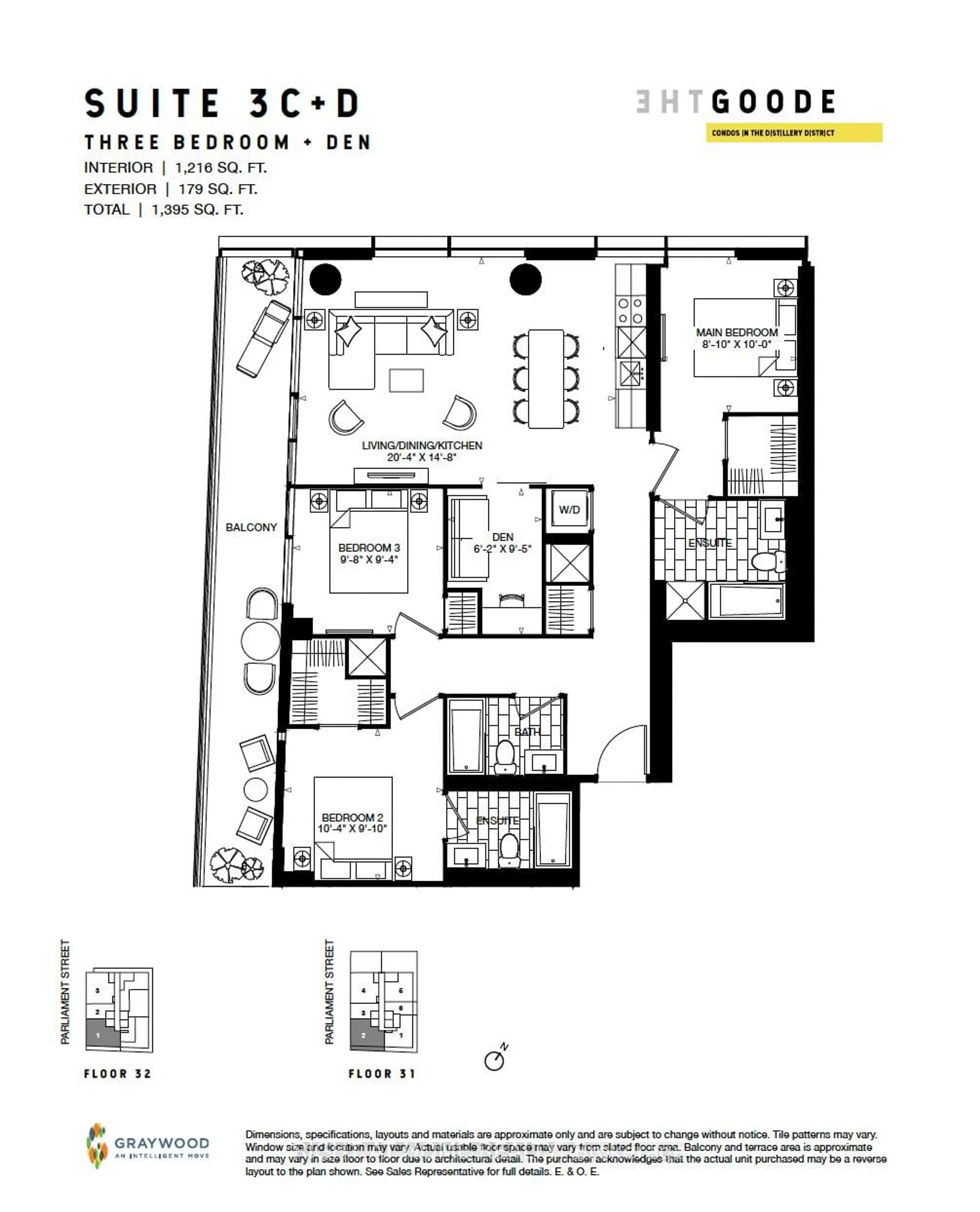 Floor plan for 33 Parliament St, Toronto Ontario M5A 2Y2
