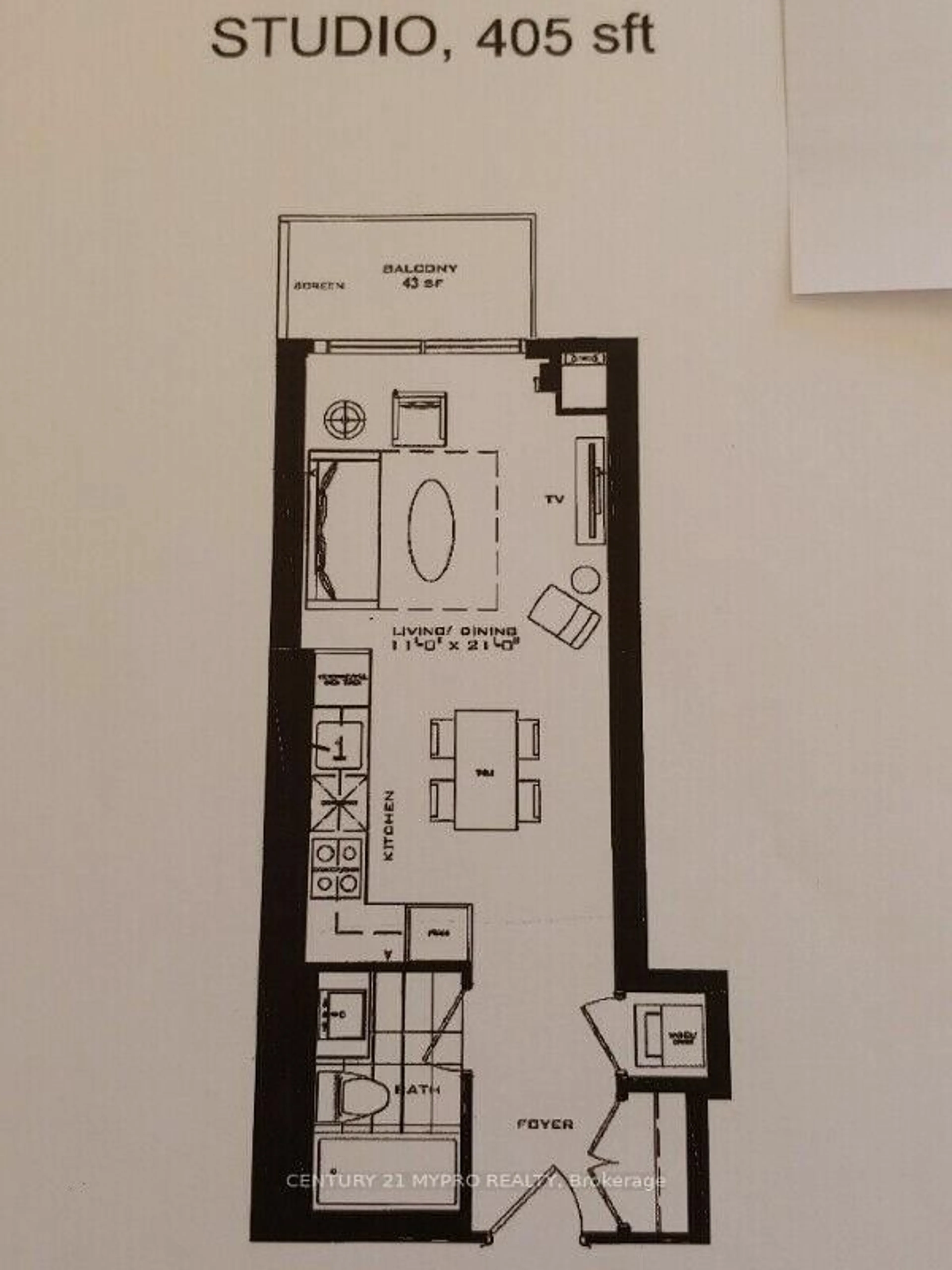 Floor plan for 115 Blue Jays Way #1510, Toronto Ontario M5V 0N4