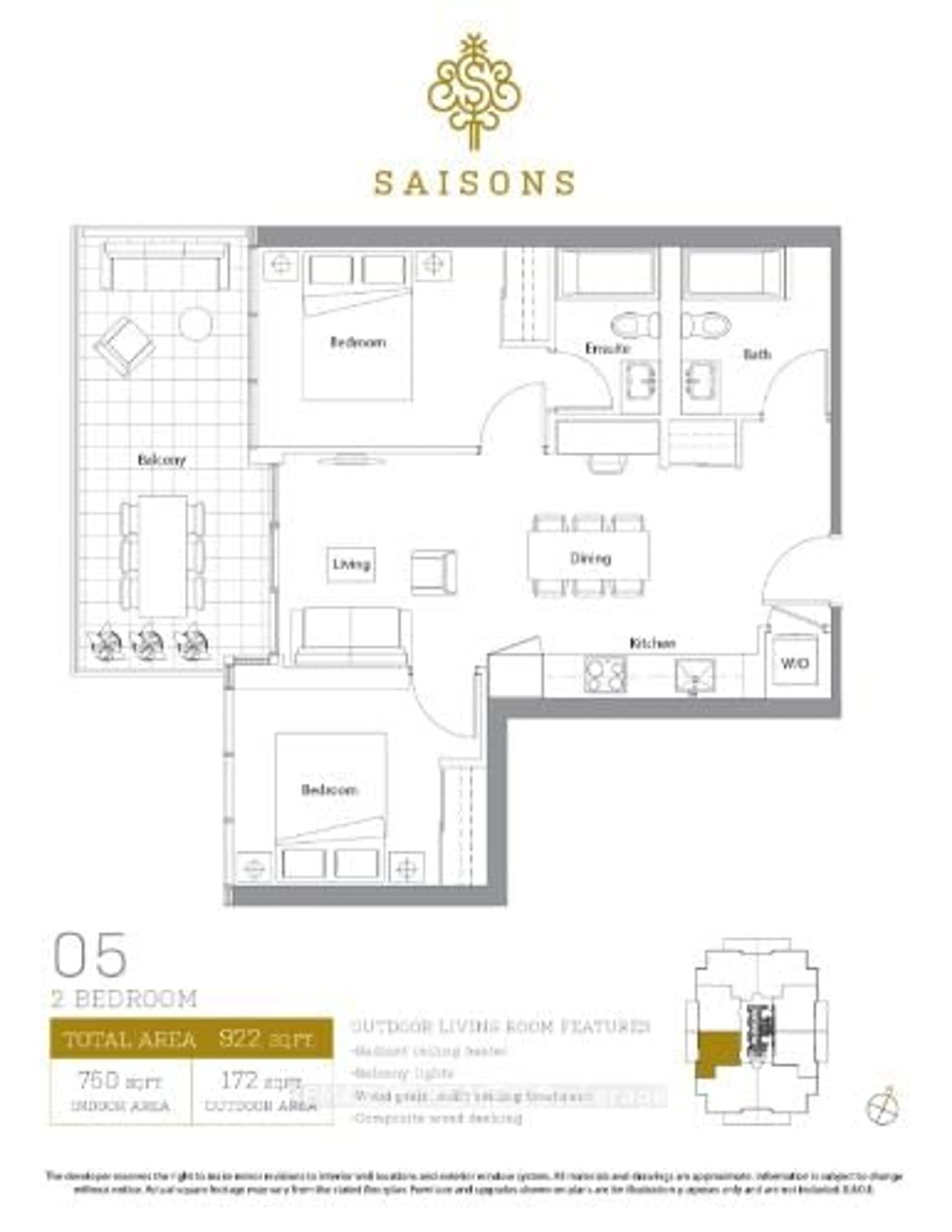 Floor plan for 27 Mcmahon Dr #3105, Toronto Ontario M2K 0J2
