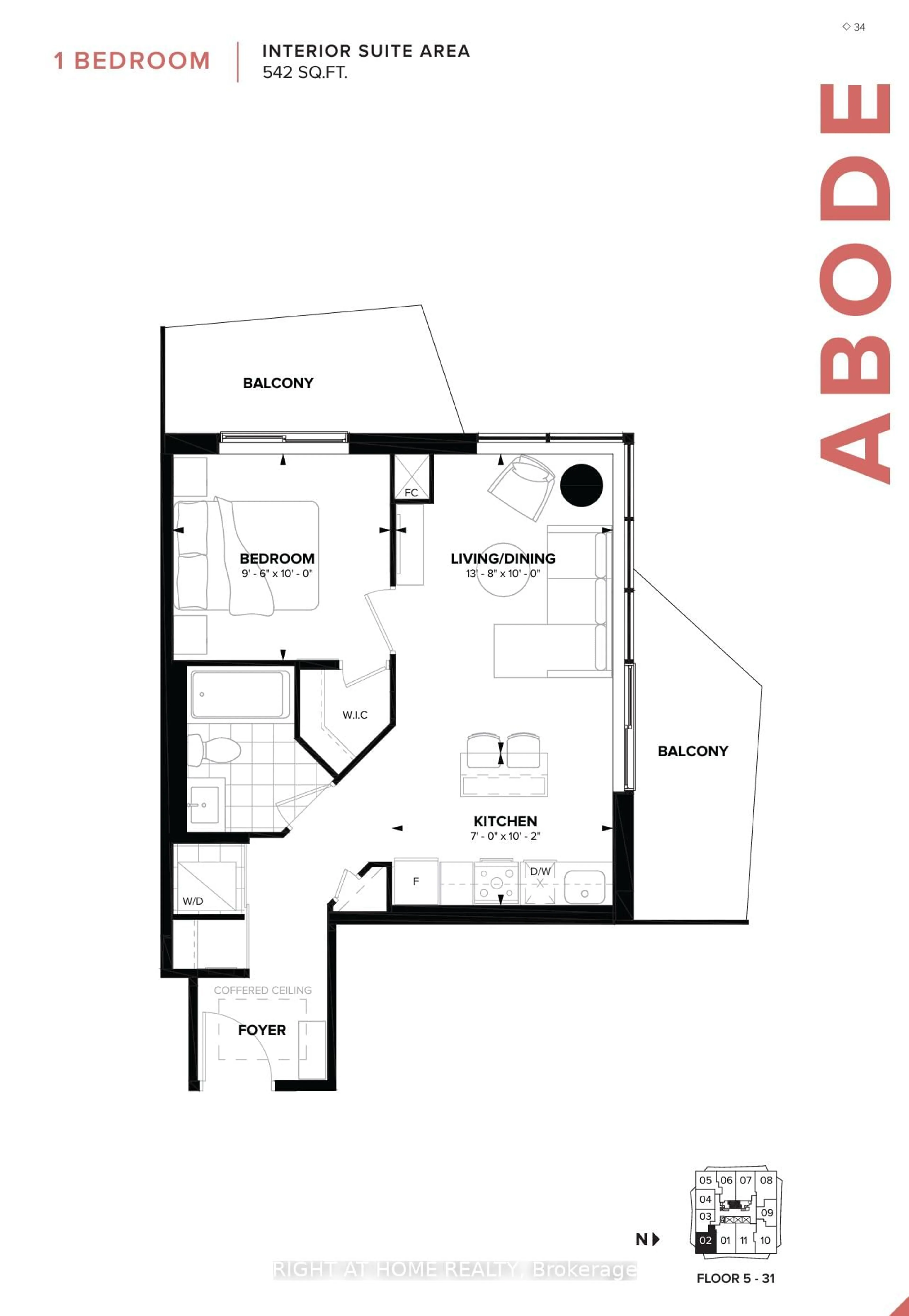 Floor plan for 15 Ellerslie Ave #2202, Toronto Ontario M2N 0L7