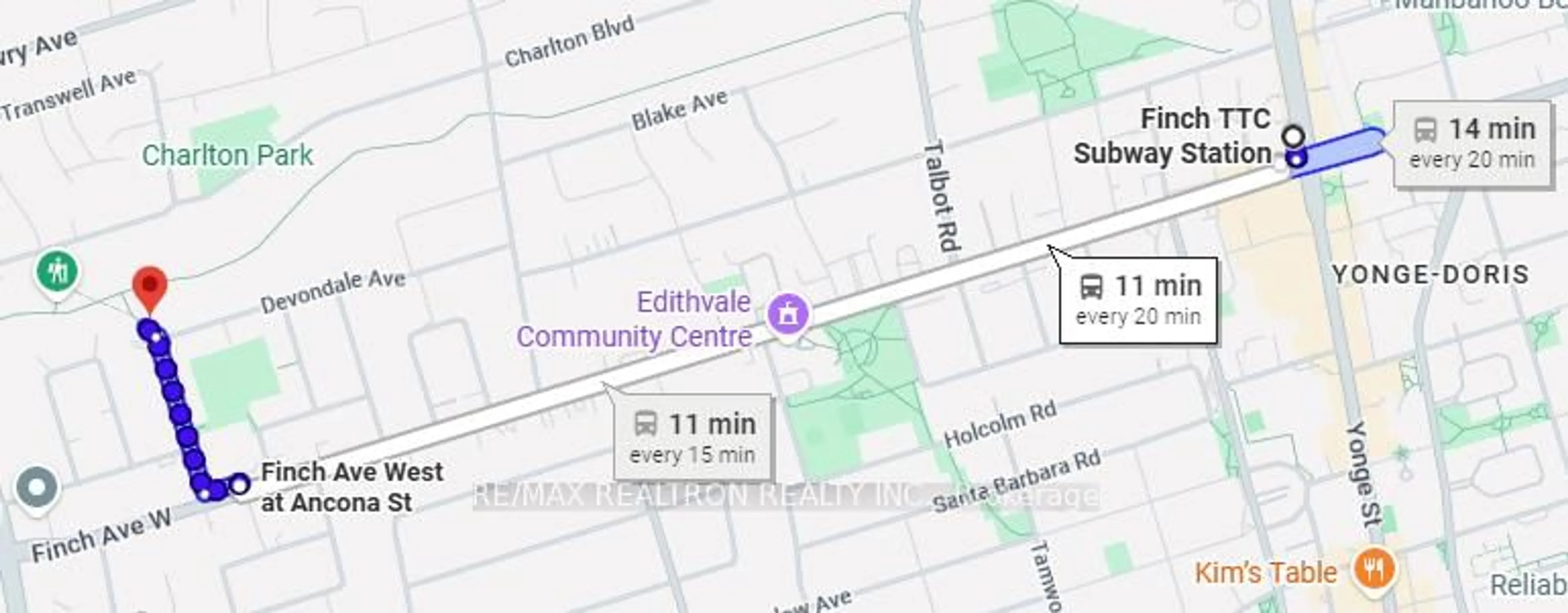 Picture of a map for 68 Devondale Ave, Toronto Ontario M2R 2E2