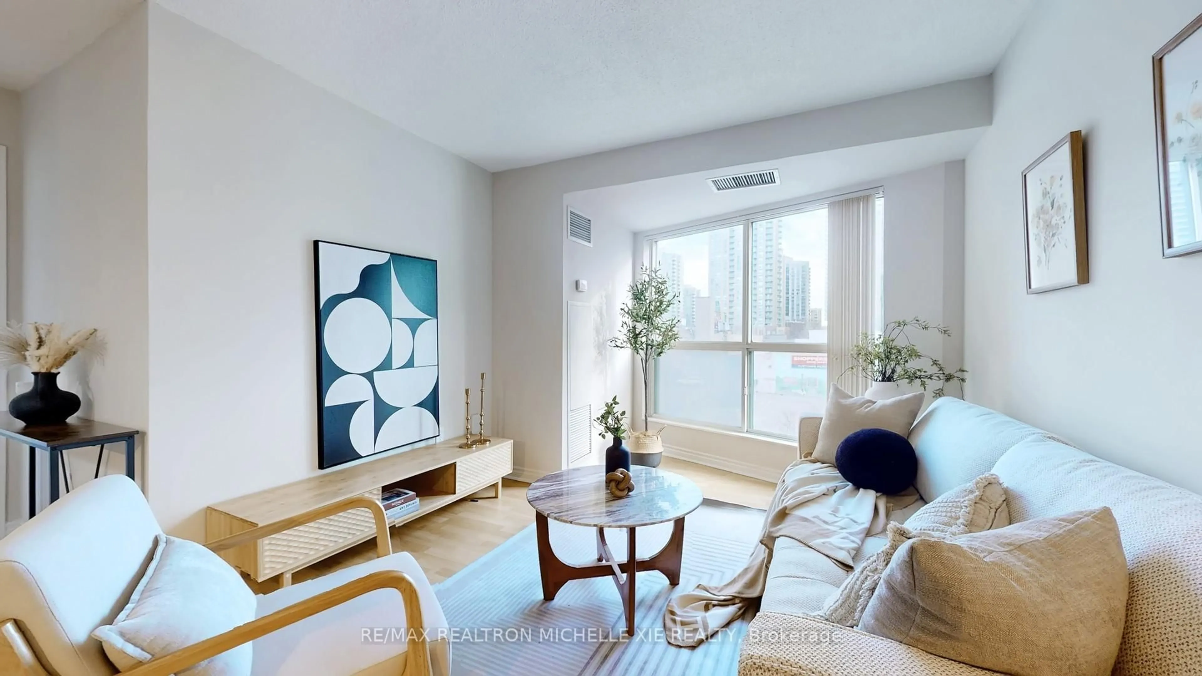 Living room with furniture, unknown for 7 Lorraine Dr #301, Toronto Ontario M2N 7H2