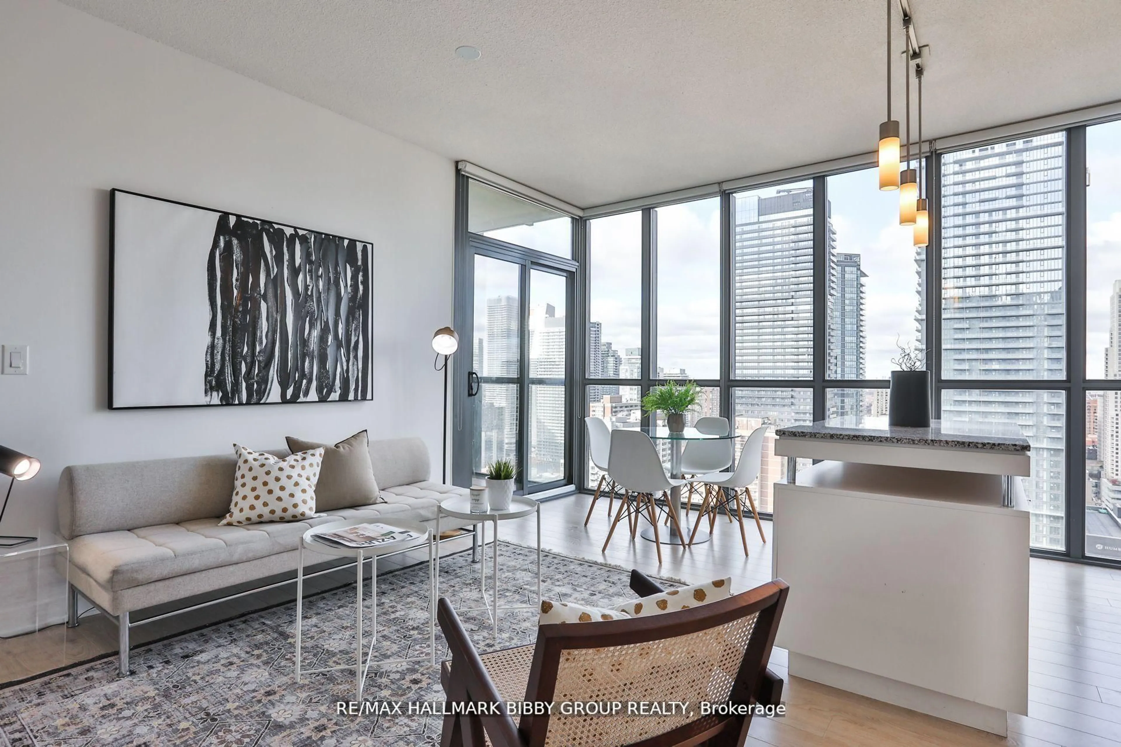 Living room with furniture, unknown for 110 Charles St #3106, Toronto Ontario M4Y 1T5