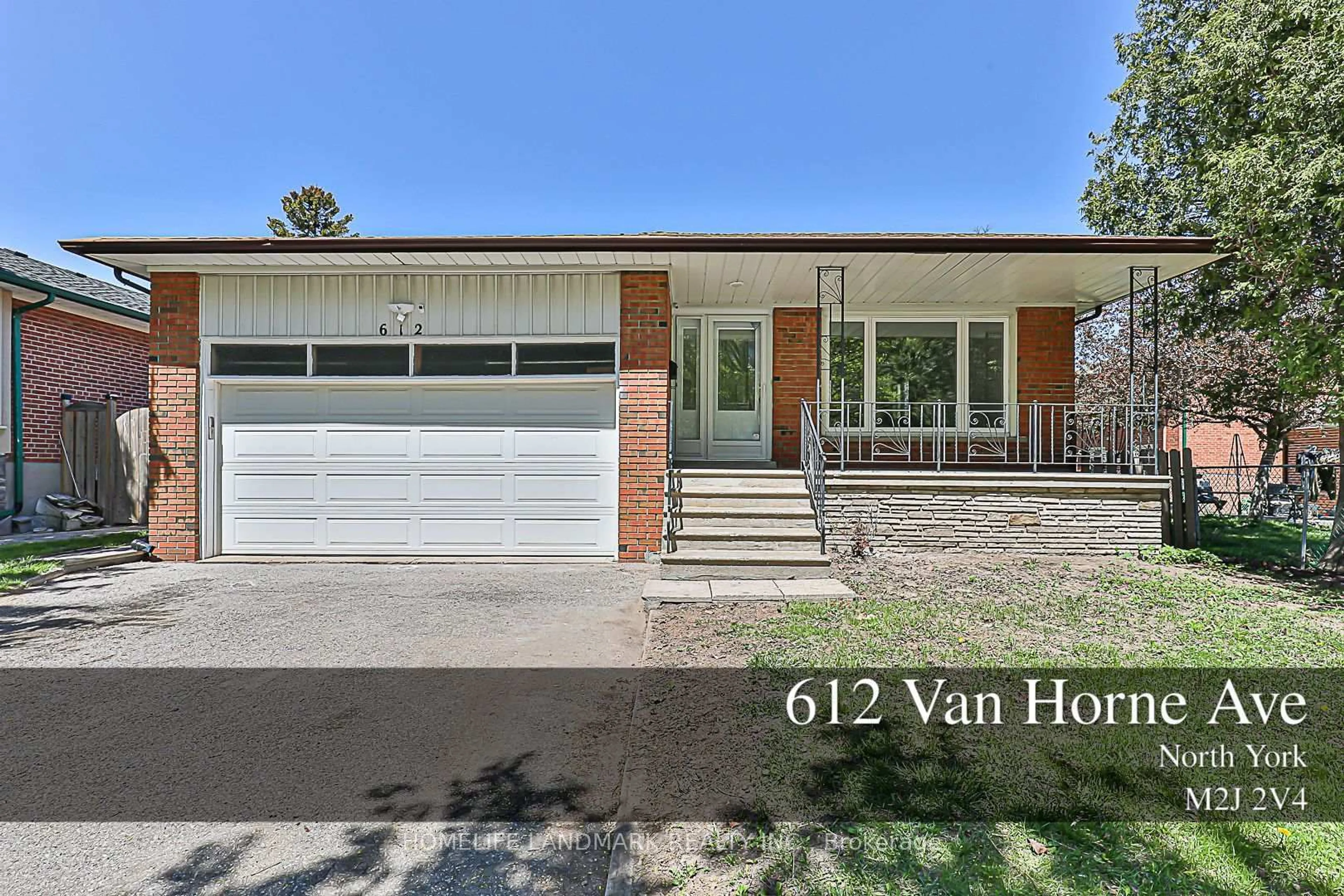 Home with brick exterior material, street for 612 Van Horne Ave, Toronto Ontario M2J 2V4