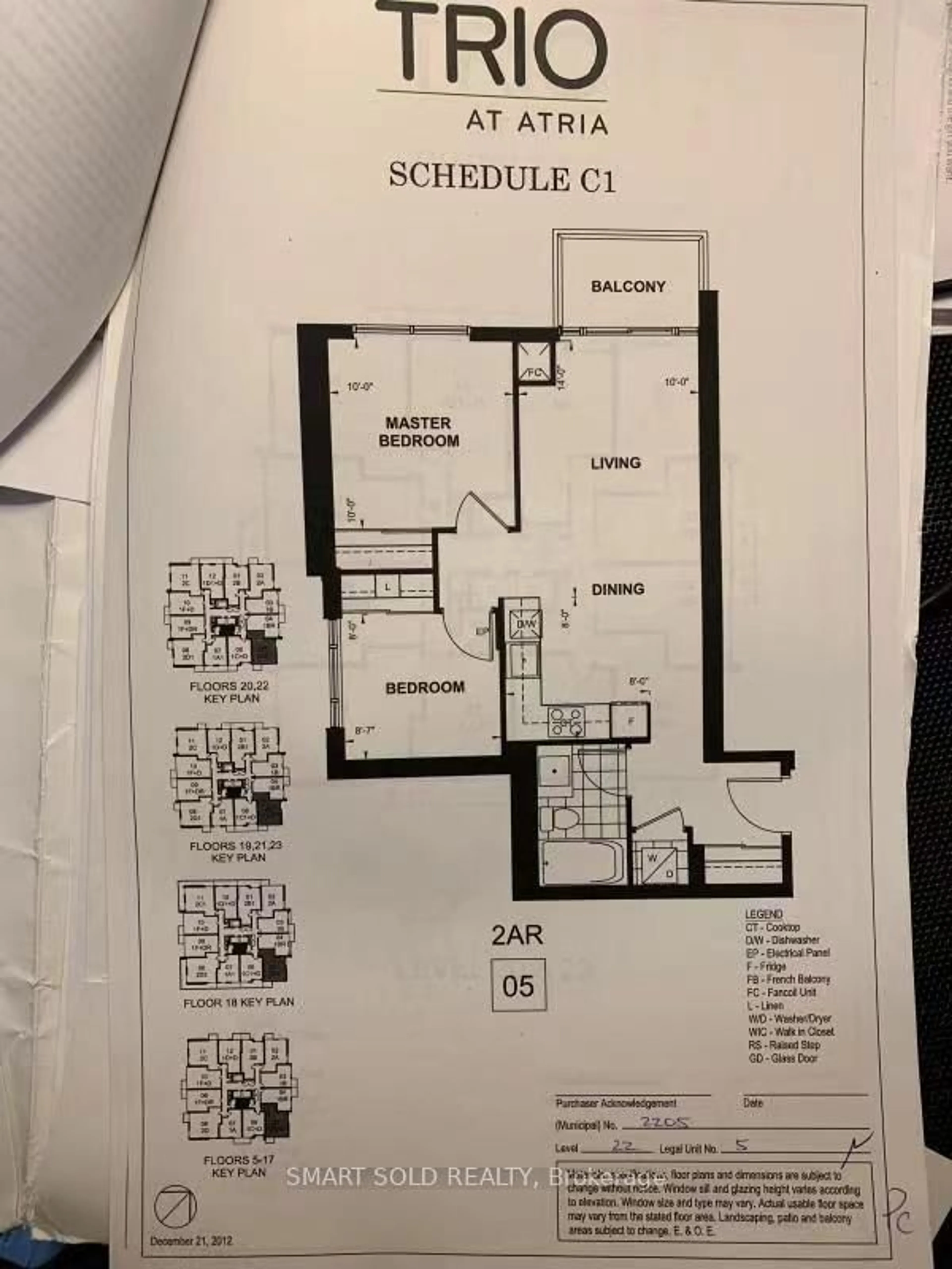 Floor plan for 50 Ann O'Reilly Rd #2205, Toronto Ontario M2J 0C9