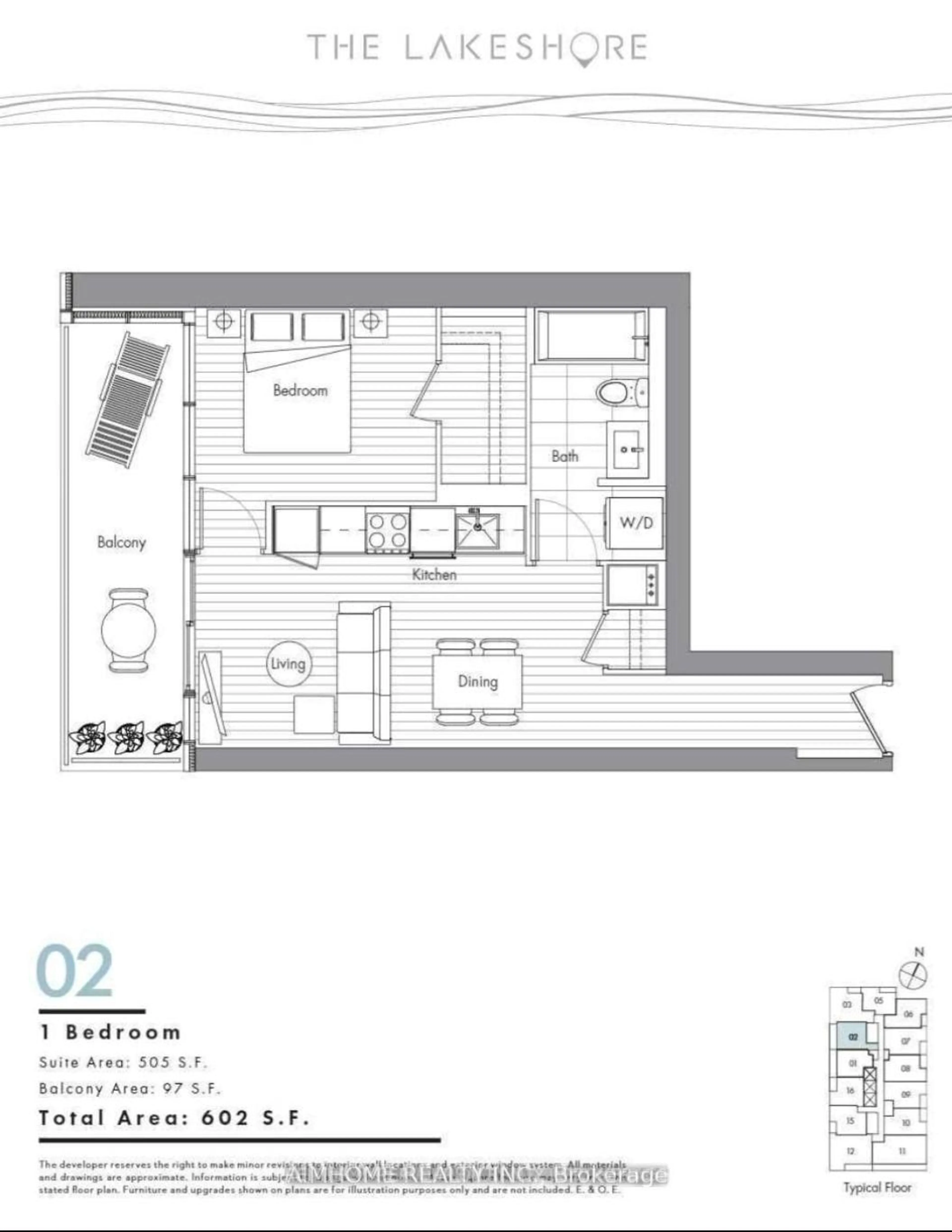 Floor plan for 19 Bathurst St #1102, Toronto Ontario M5V 0N2