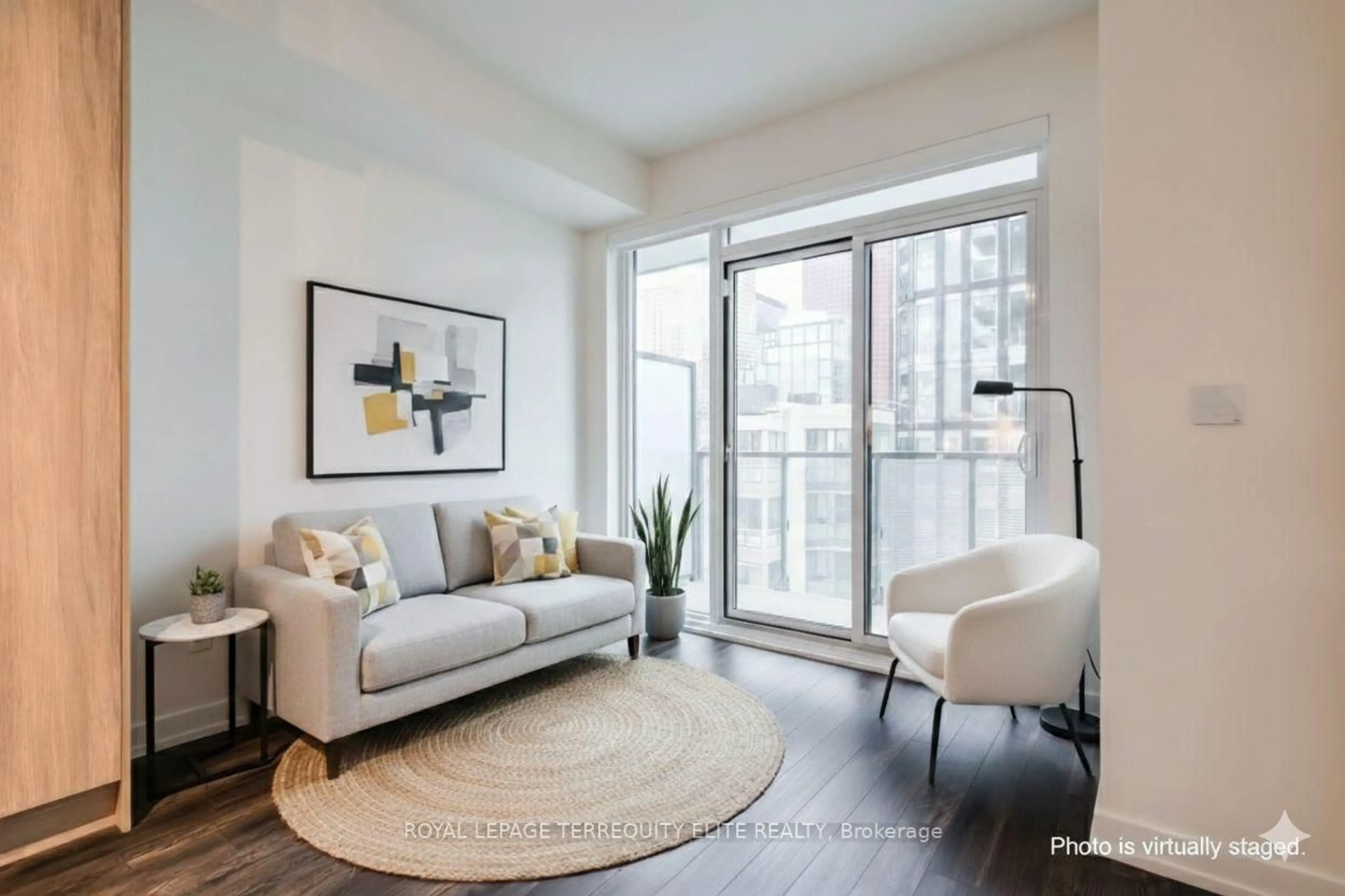 Living room with furniture, unknown for 89 Church St #2210, Toronto Ontario M9N 1N4