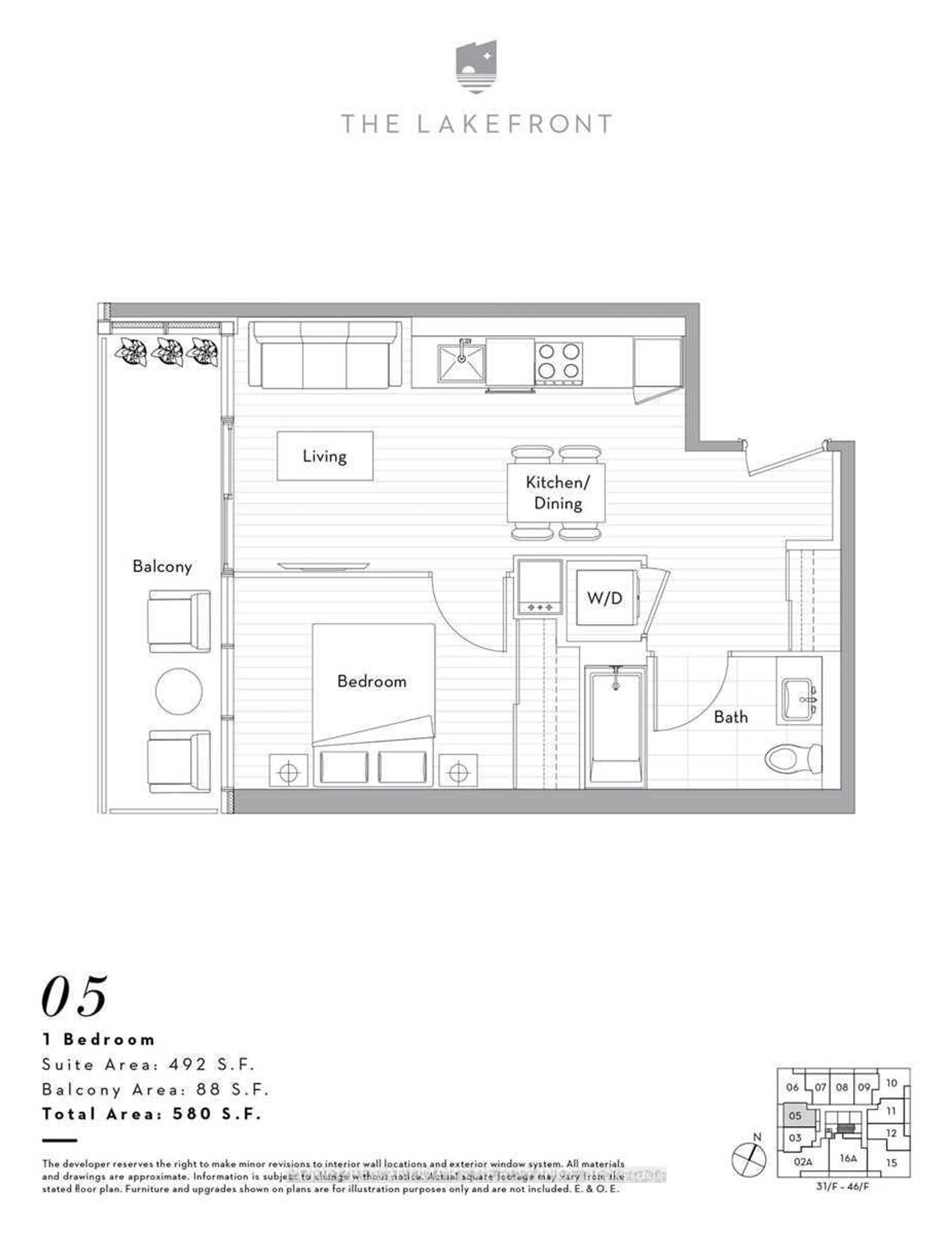 Floor plan for 17 Bathurst St St #3205, Toronto Ontario M5V 0N1
