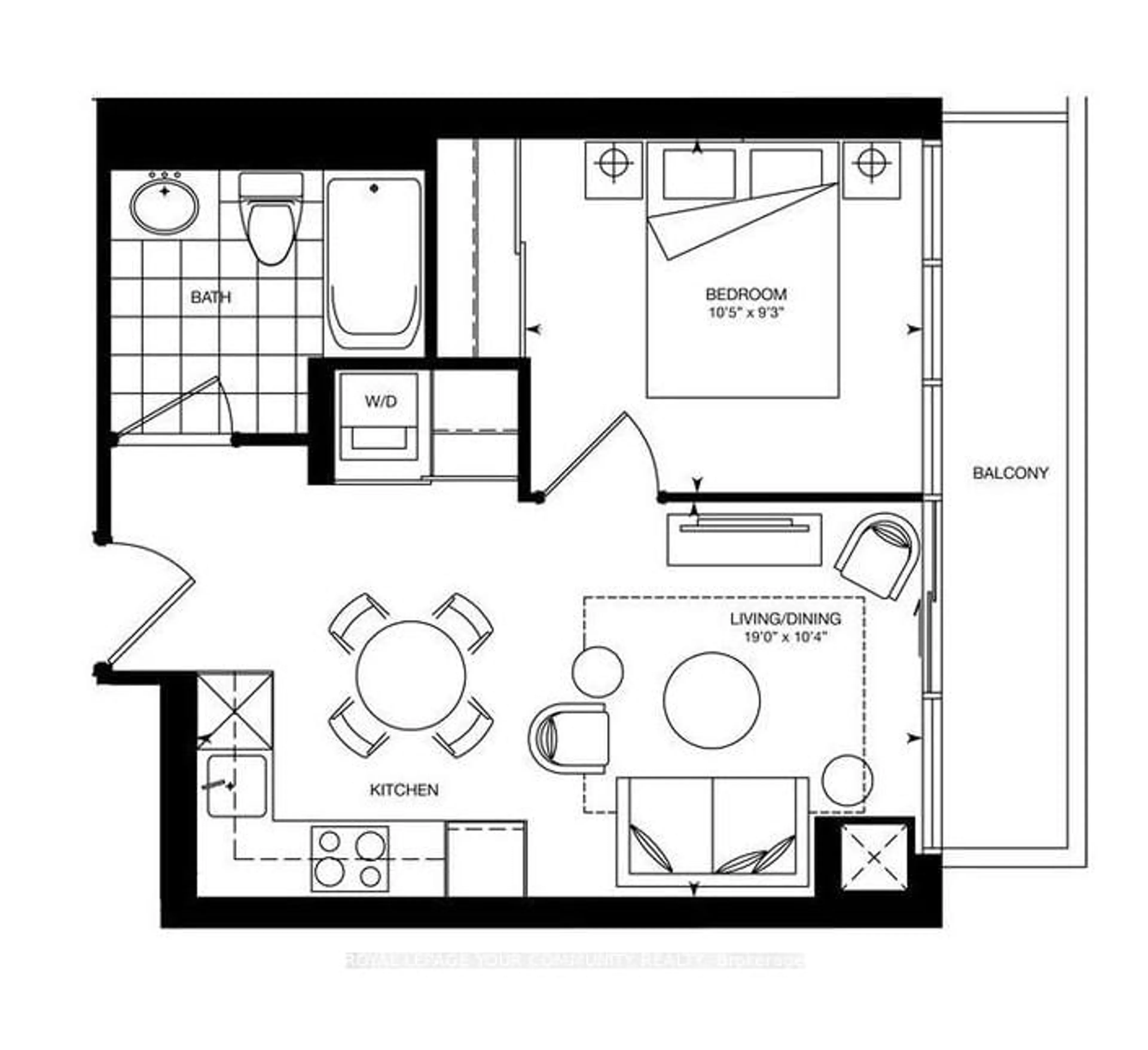 Floor plan for 395 Bloor St #3609, Toronto Ontario M4W 1H7