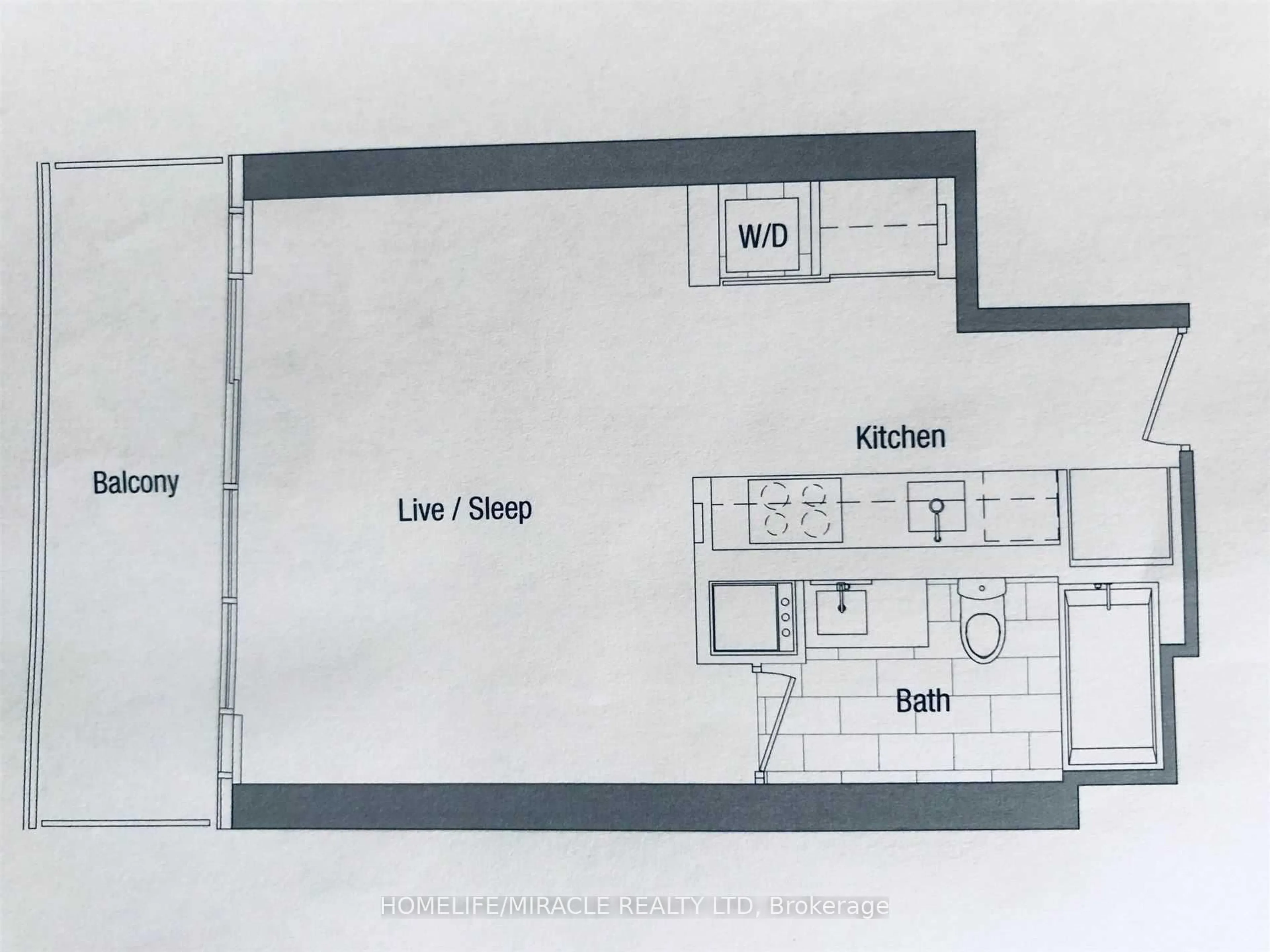 Floor plan for 75 Queens Wharf Rd #2609, Toronto Ontario M5V 0J8