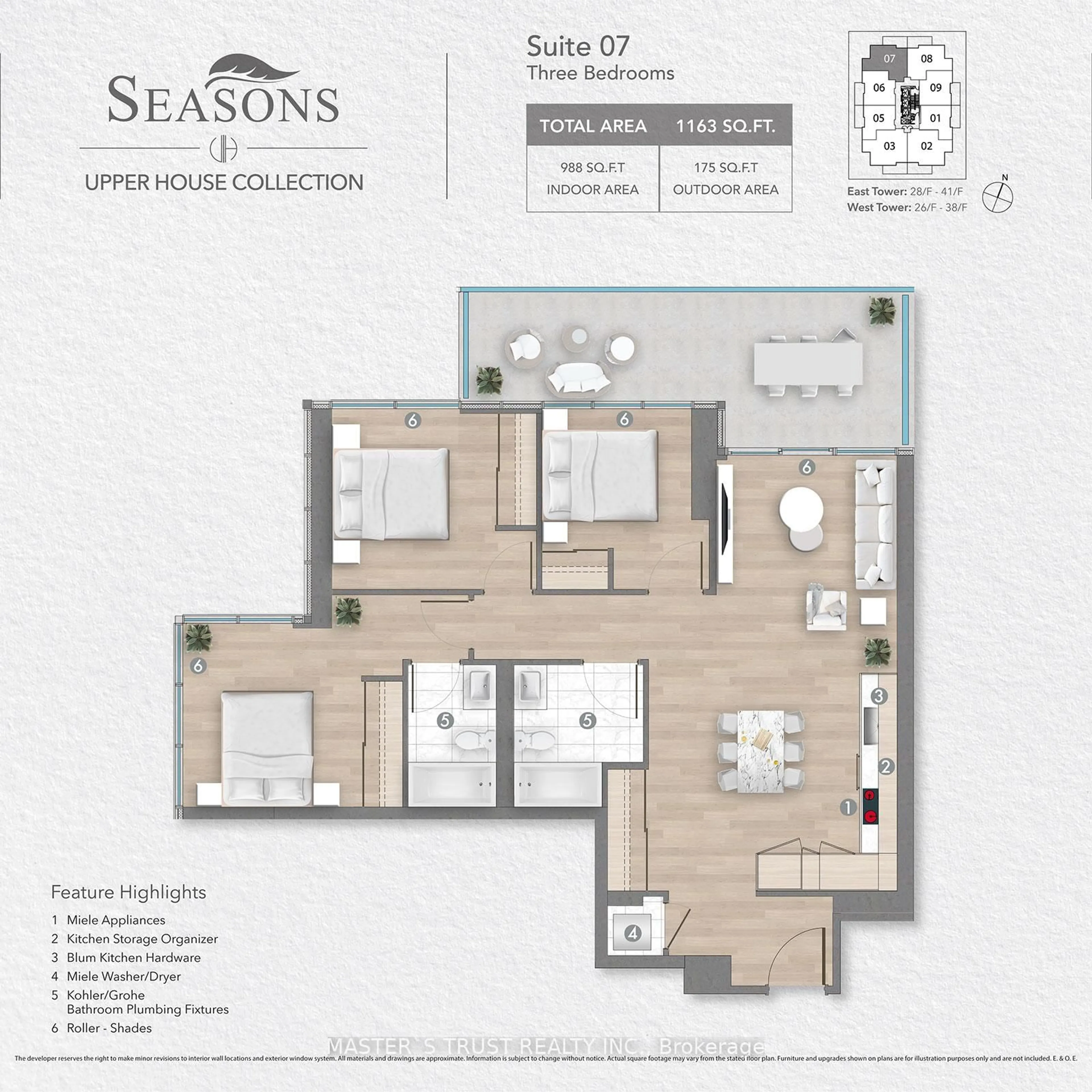 Floor plan for 95 Mcmahon Dr #4007, Toronto Ontario M2K 0H2