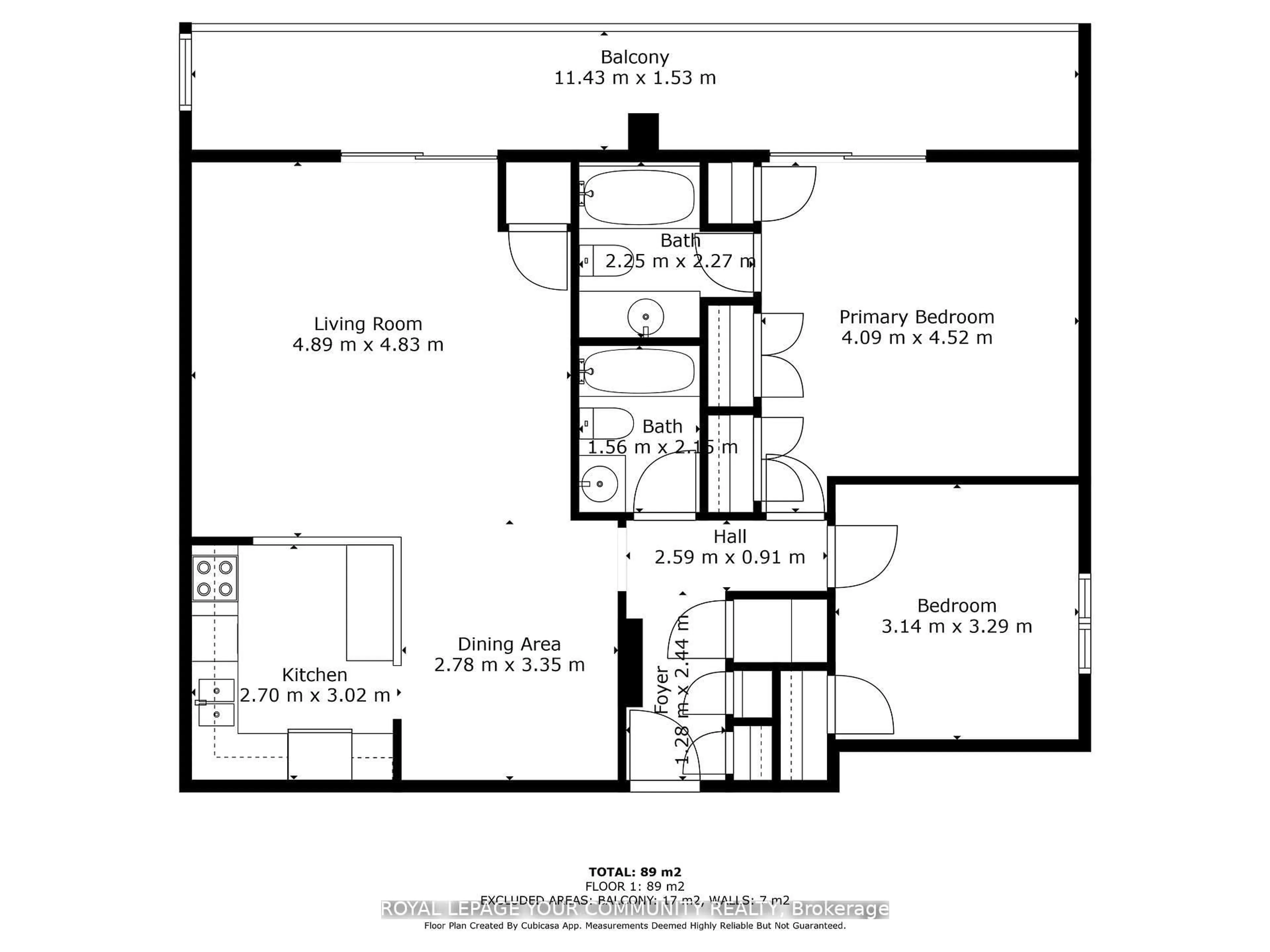 Floor plan for 212 St George St #503, Toronto Ontario M5R 2N5