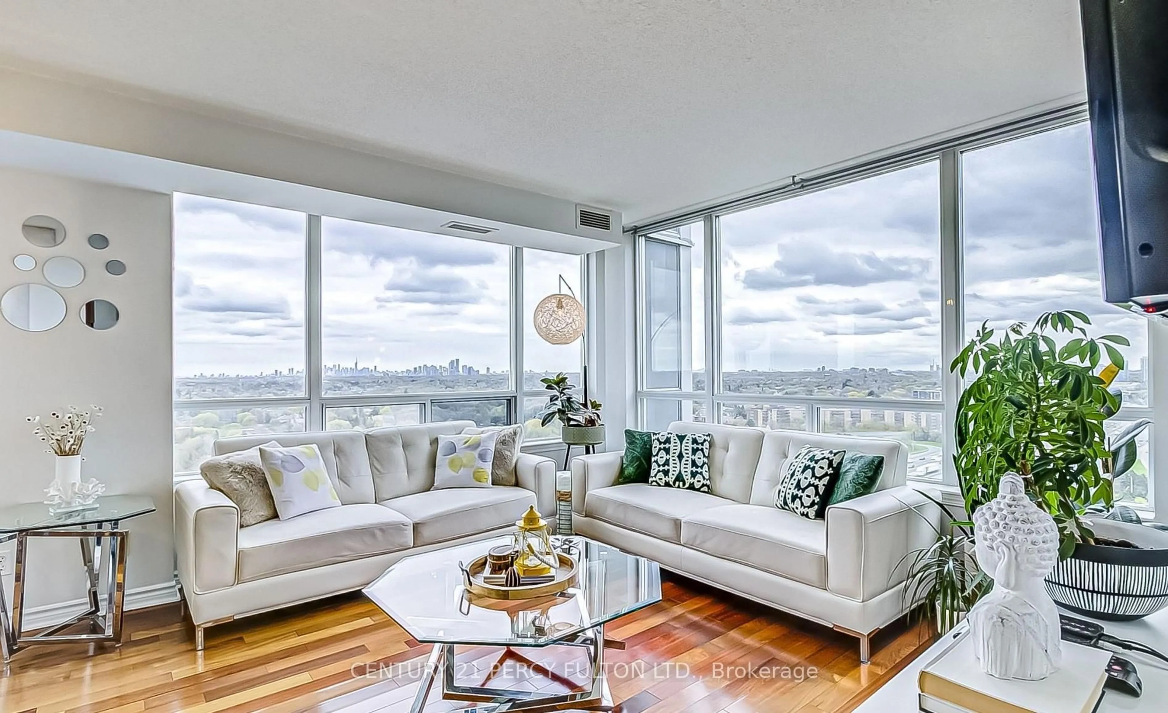 Living room with furniture, unknown for 1 Rean Dr #1910, Toronto Ontario M2K 3C1