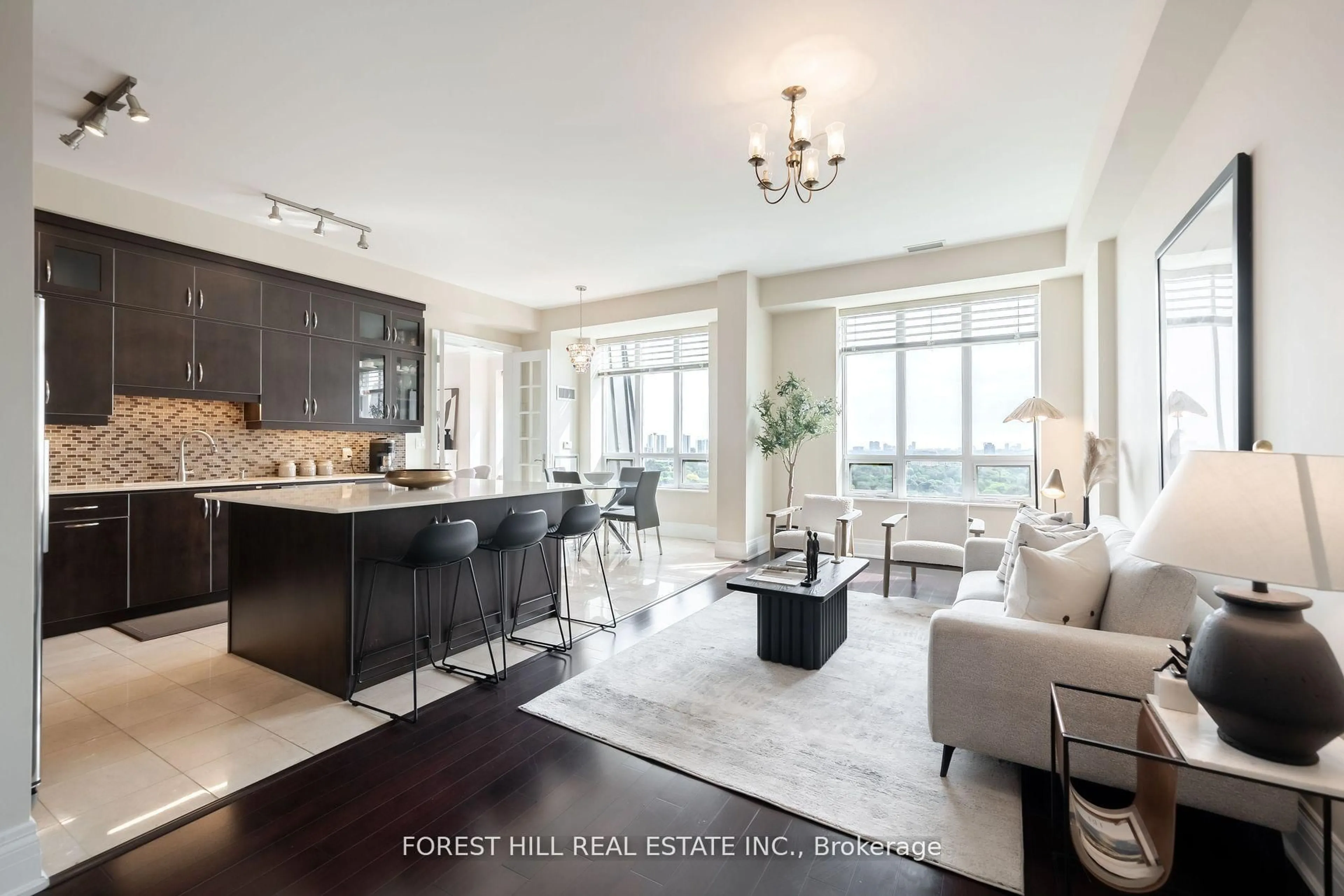 Open concept kitchen, ceramic/tile floor for 20 Bloorview Pl #Ph1900, Toronto Ontario M2J 0A6
