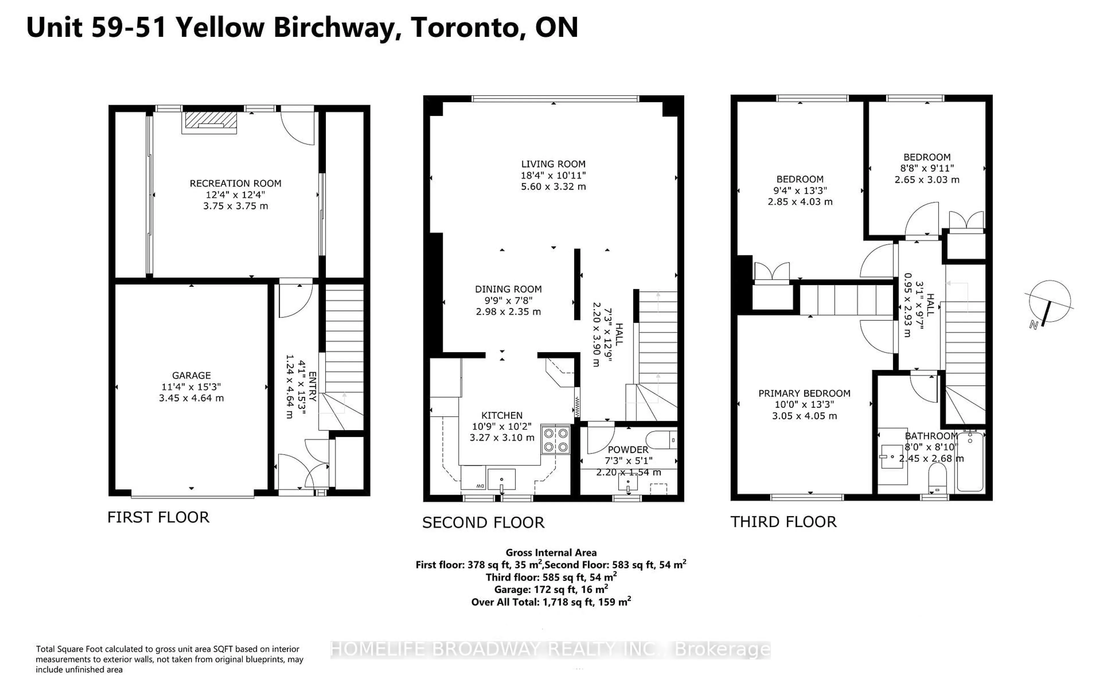 Floor plan for 51 Yellow Birch Way, Toronto Ontario M2H 2S9