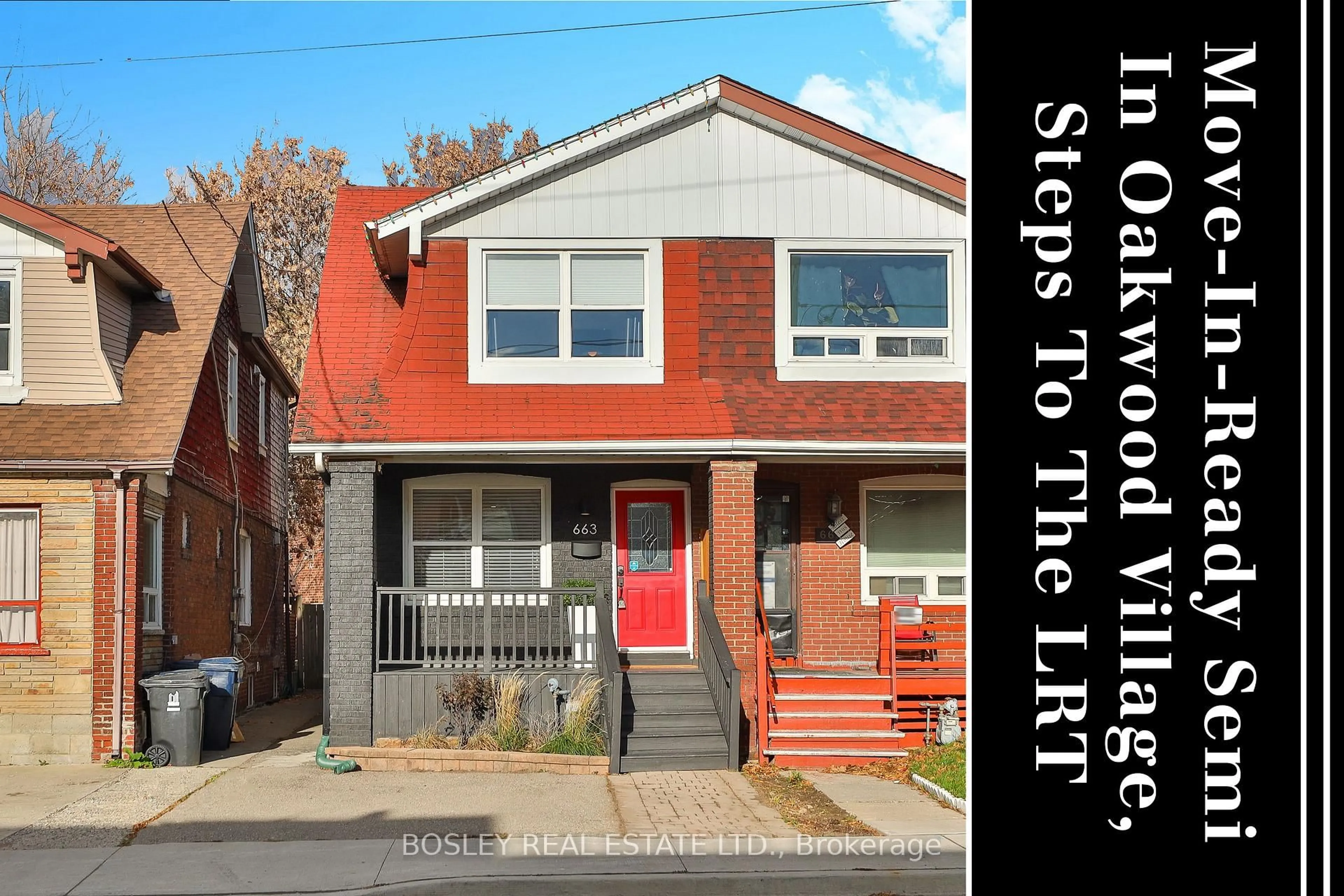 Home with brick exterior material, street for 663 Vaughan Rd, Toronto Ontario M6E 2Y4