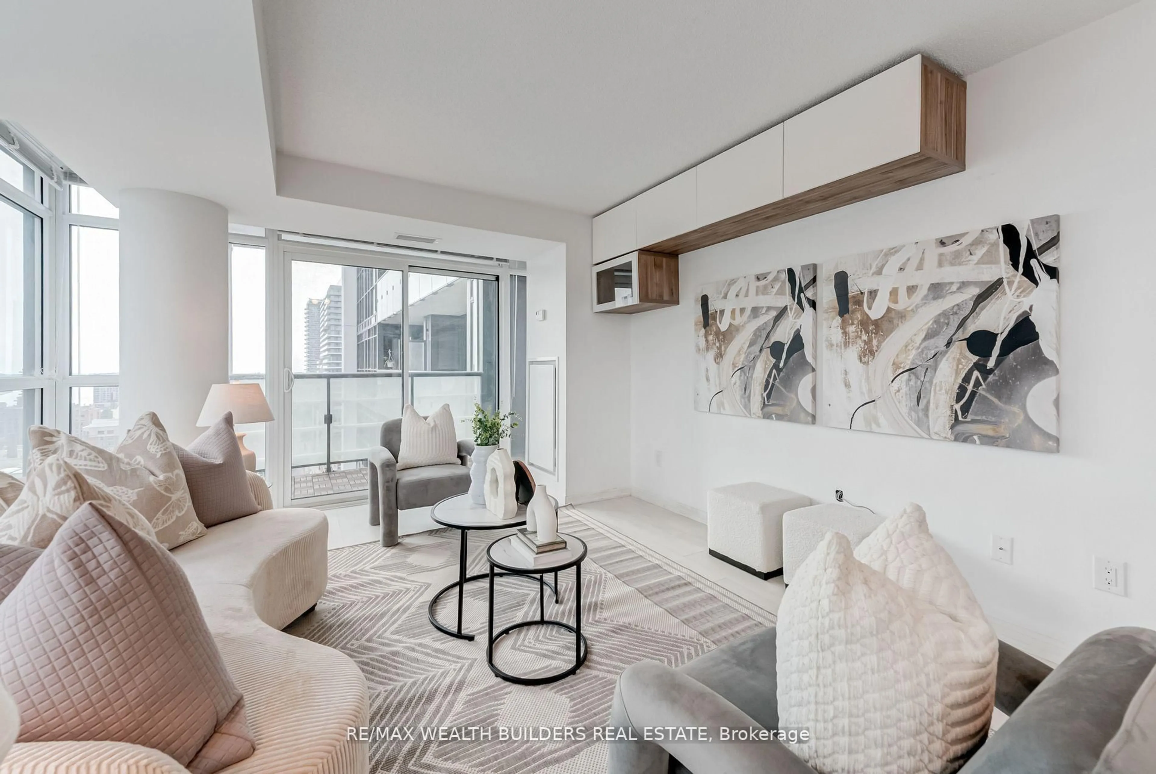 Living room with furniture, unknown for 400 Adelaide St #2322, Toronto Ontario M5A 4S3