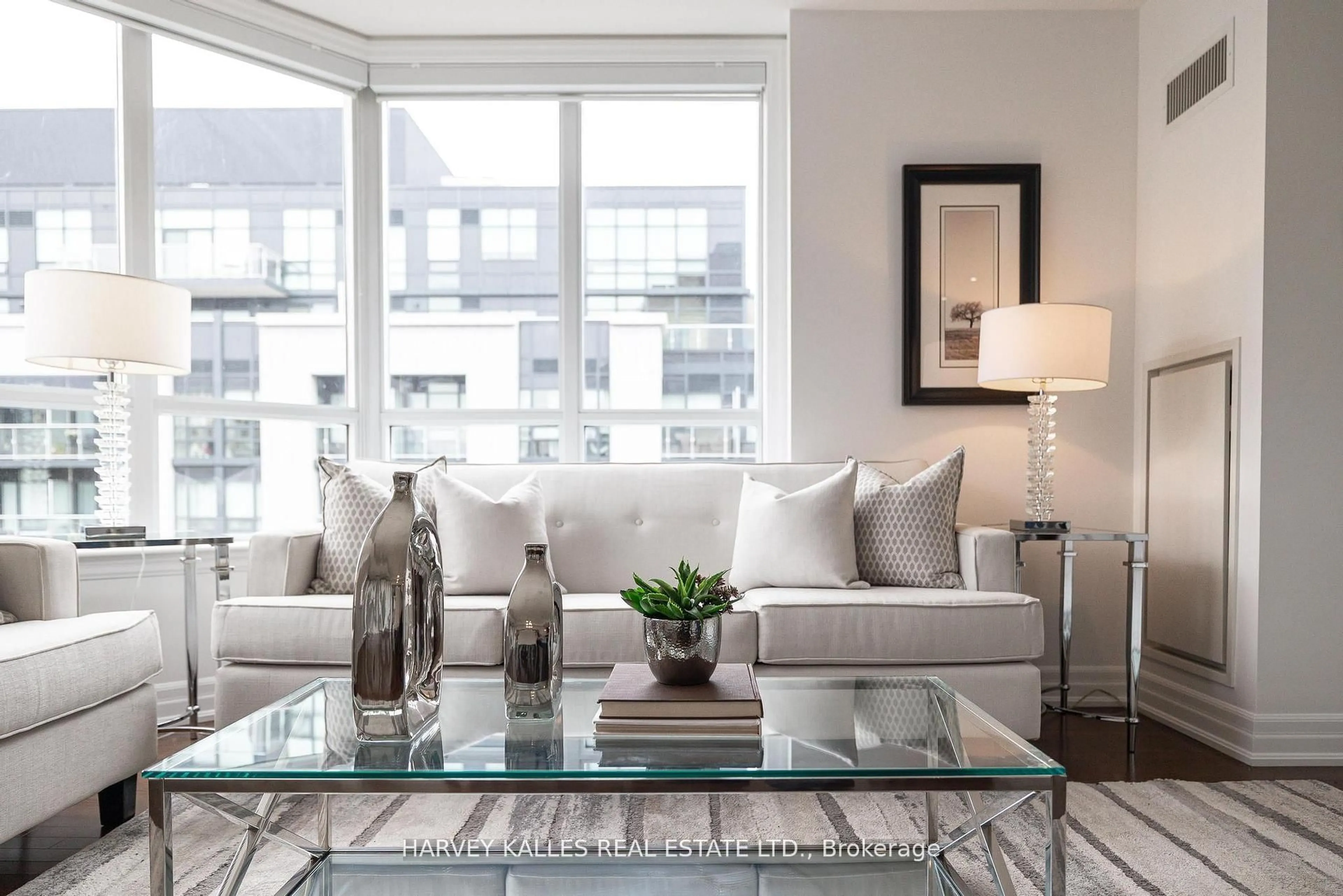 Living room with furniture, unknown for 23 Rean Dr #603, Toronto Ontario M2K 0A5