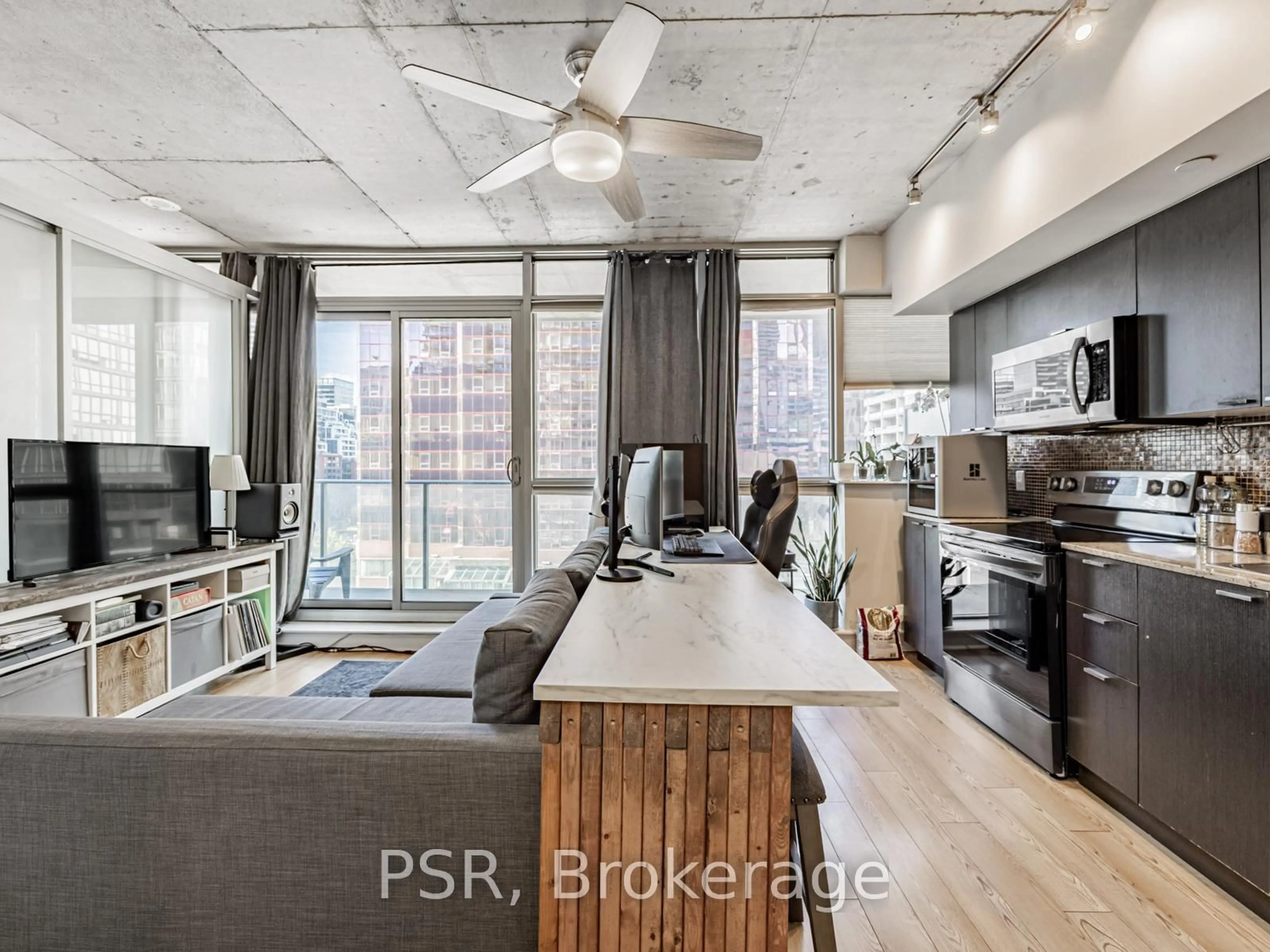 Open concept kitchen, unknown for 375 King St #801, Toronto Ontario M5V 1K5