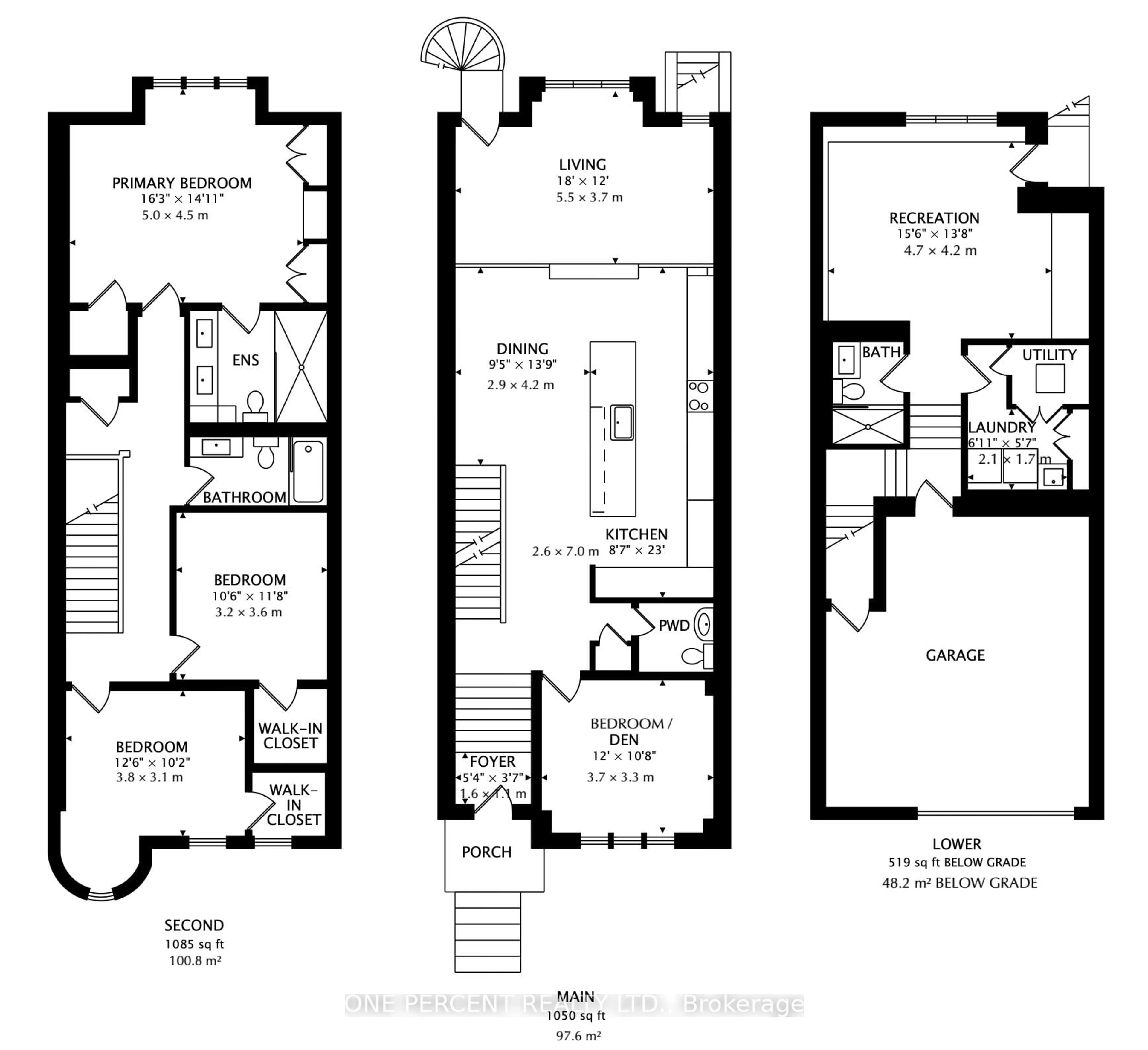 Floor plan for 23 Mitchell Ave, Toronto Ontario M6J 1C1
