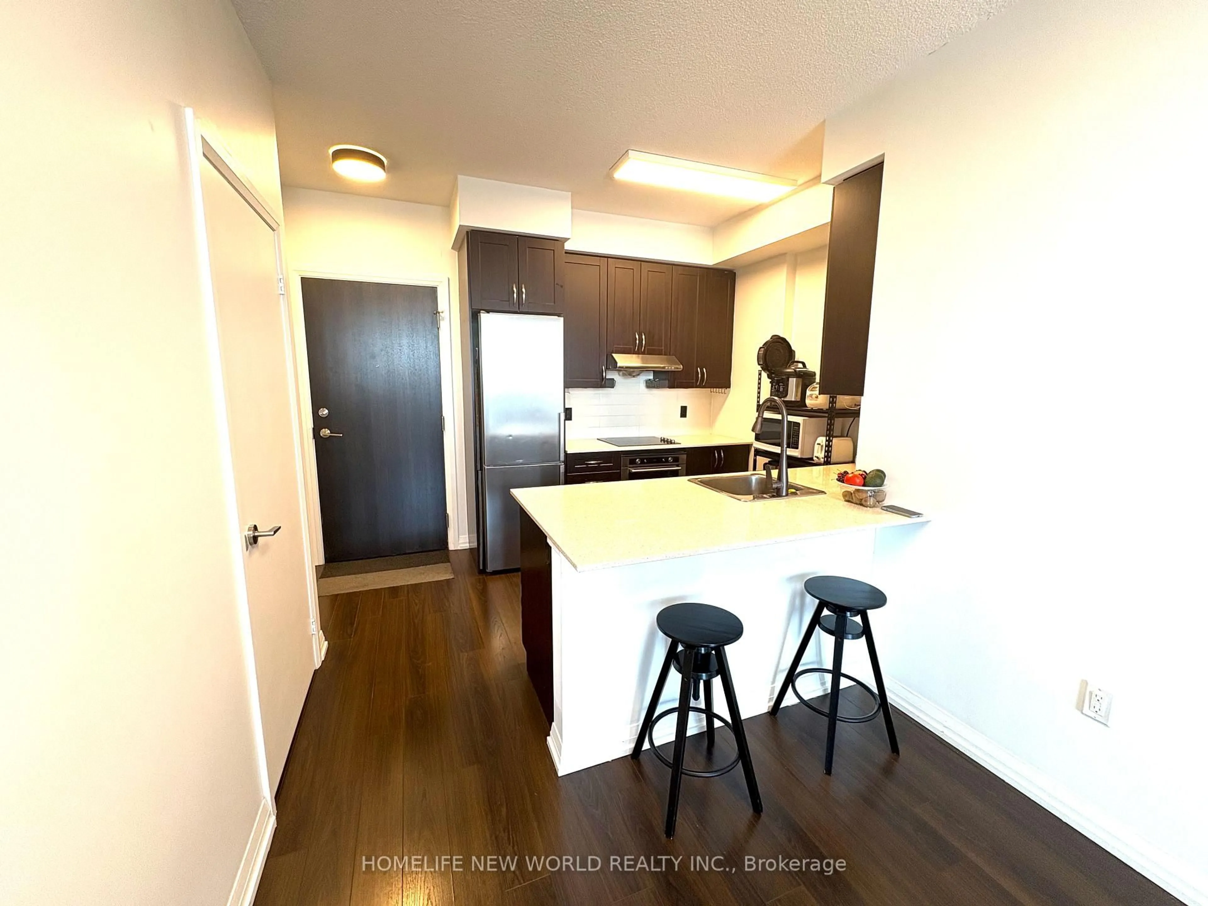 Standard kitchen, wood/laminate floor for 55 Ann O'reilly Rd #2603, Toronto Ontario M2J 0E1