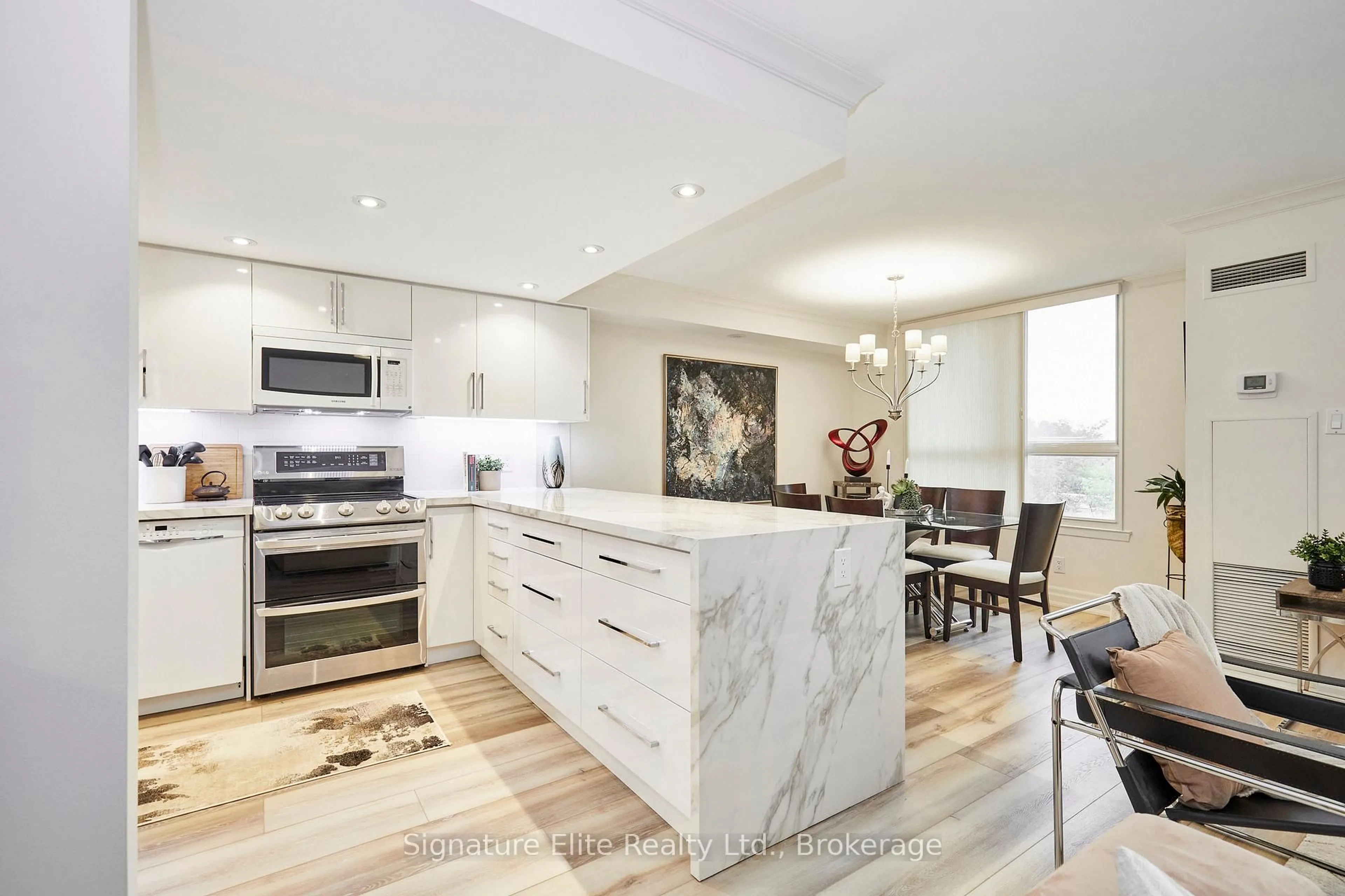 Open concept kitchen, ceramic/tile floor for 271 Ridley Blvd #508, Toronto Ontario M5M 4N1