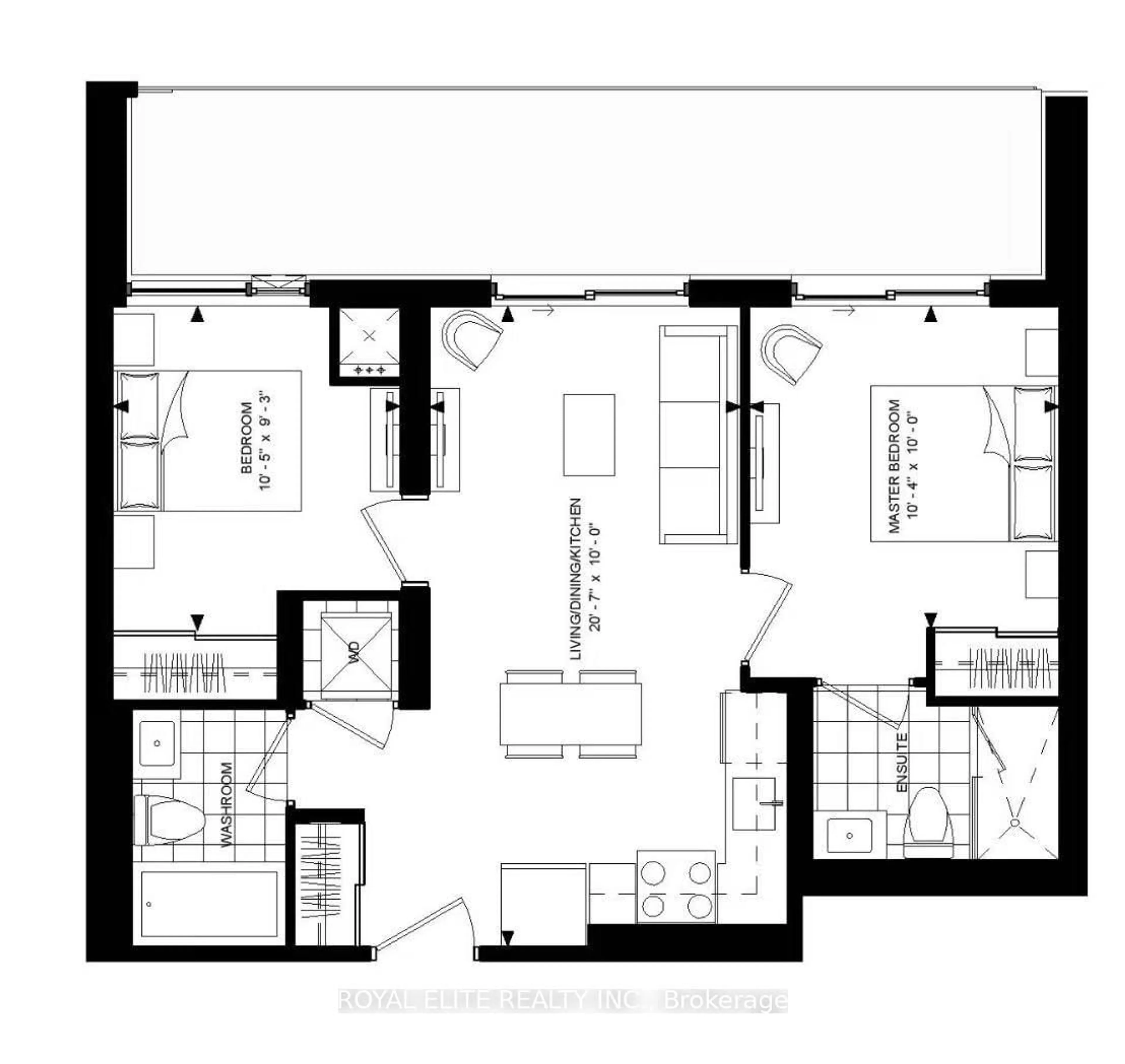 Floor plan for 50 Dunfield Ave #2718, Toronto Ontario M4S 0E4
