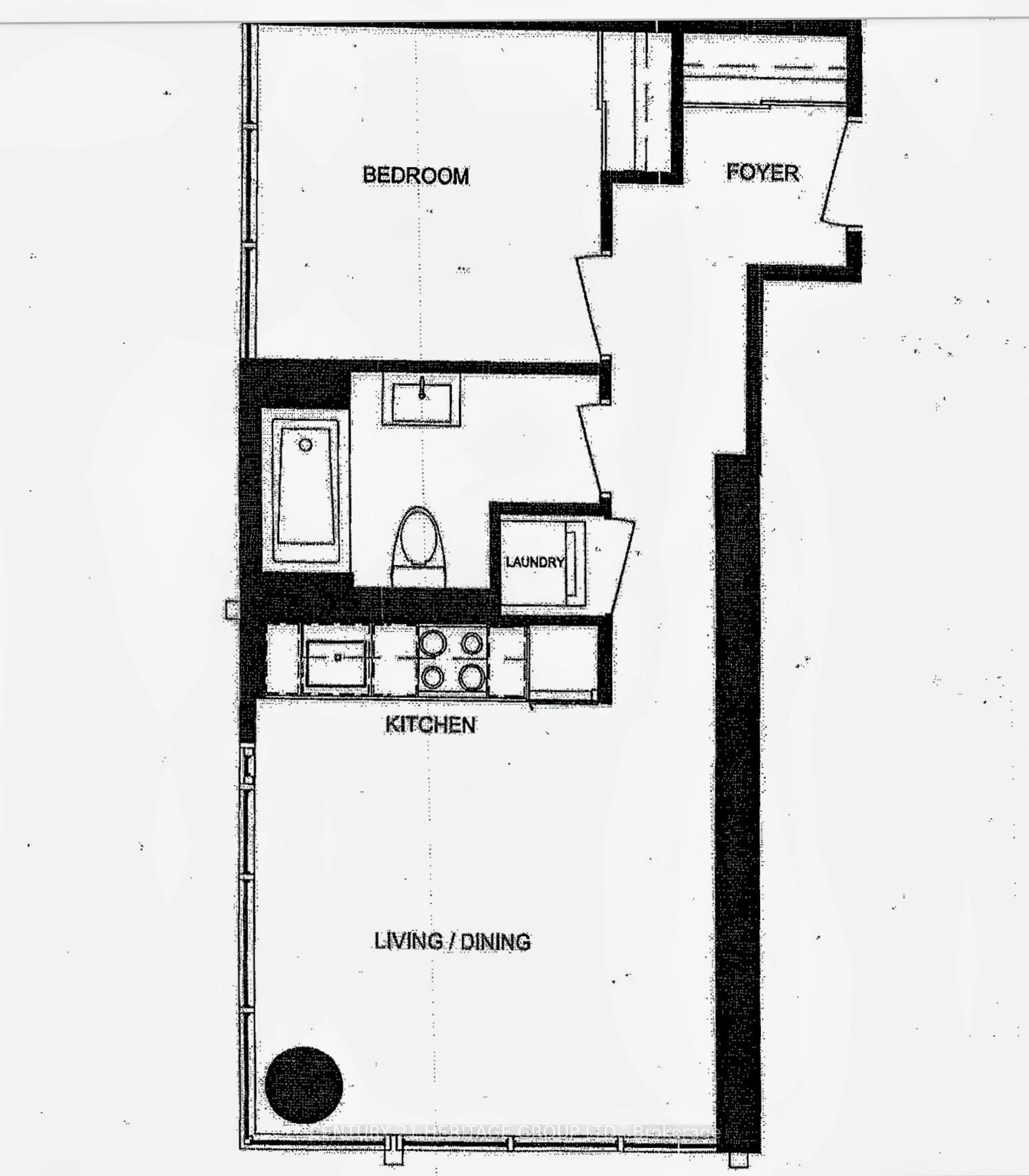 Floor plan for 188 Cumberland St #412, Toronto Ontario M5R 0B6